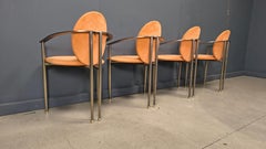 Vintage dining chairs by Belgo chrom, set of 4 - 1980s