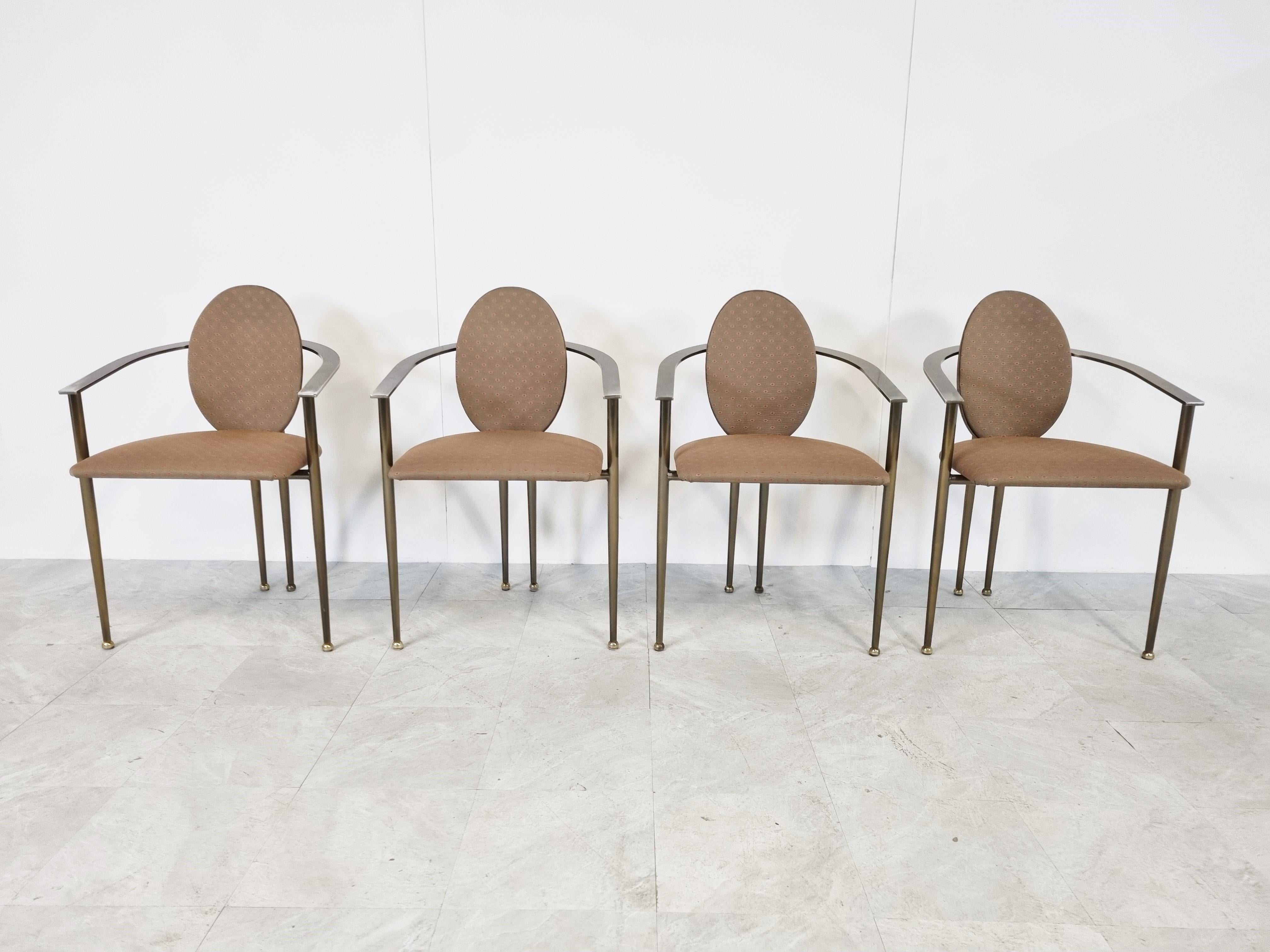 Post-Modern Vintage Dining Chairs by Belgo Chrom, Set of 4, 1980s