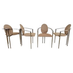 Vintage Dining Chairs by Belgo Chrom, Set of 4, 1980s