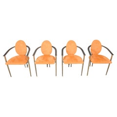 Vintage dining chairs by Belgo chrom, set of 4 - 1980s