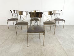 Vintage dining chairs by Belgo chrom, set of 6 - 1970s