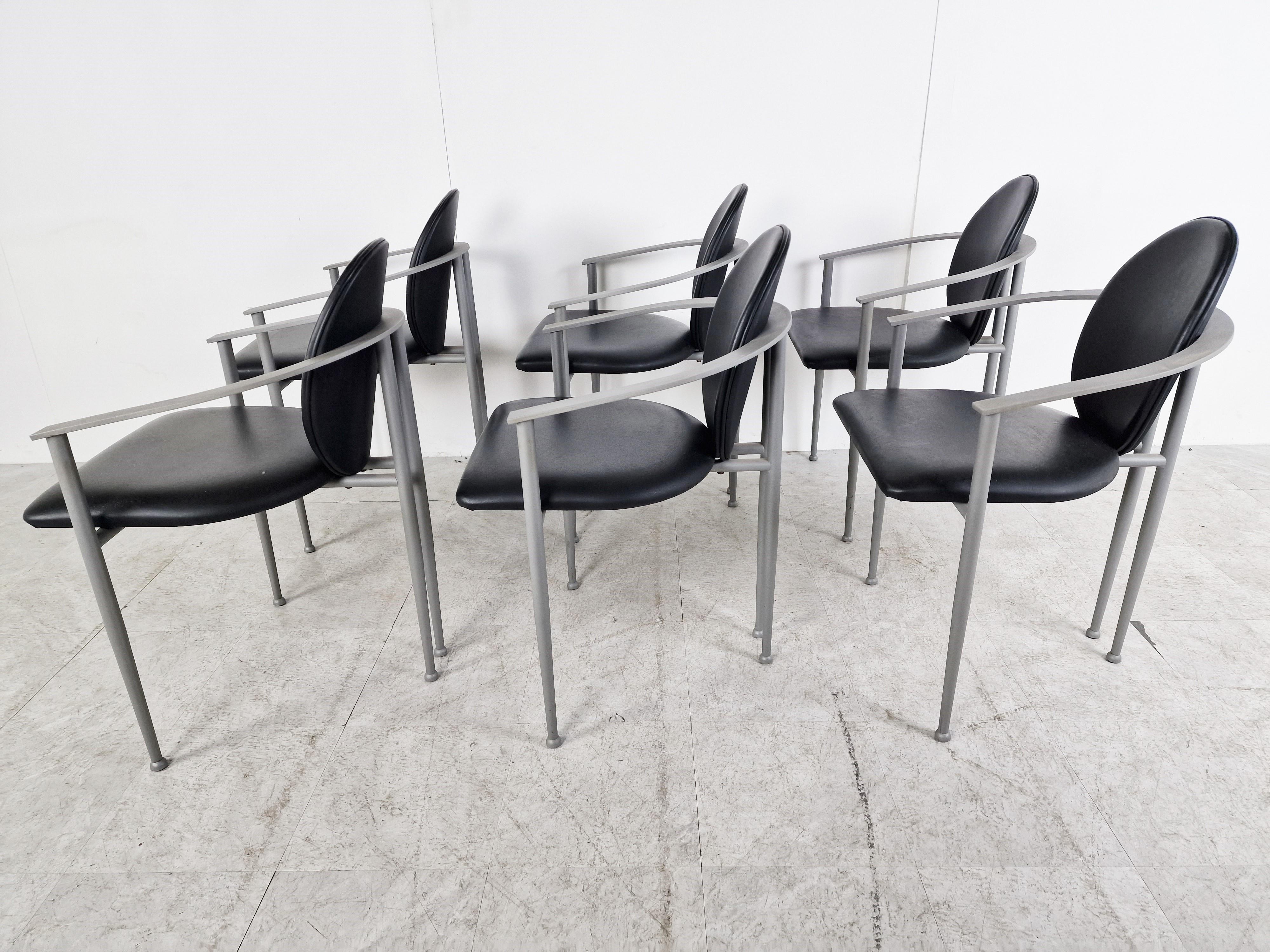 Vintage Dining Chairs by Belgo Chrom, Set of 6, 1980s 4