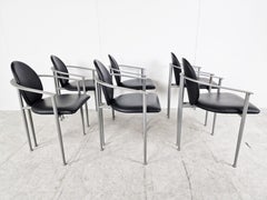 Vintage Dining Chairs by Belgo Chrom, Set of 6, 1980s