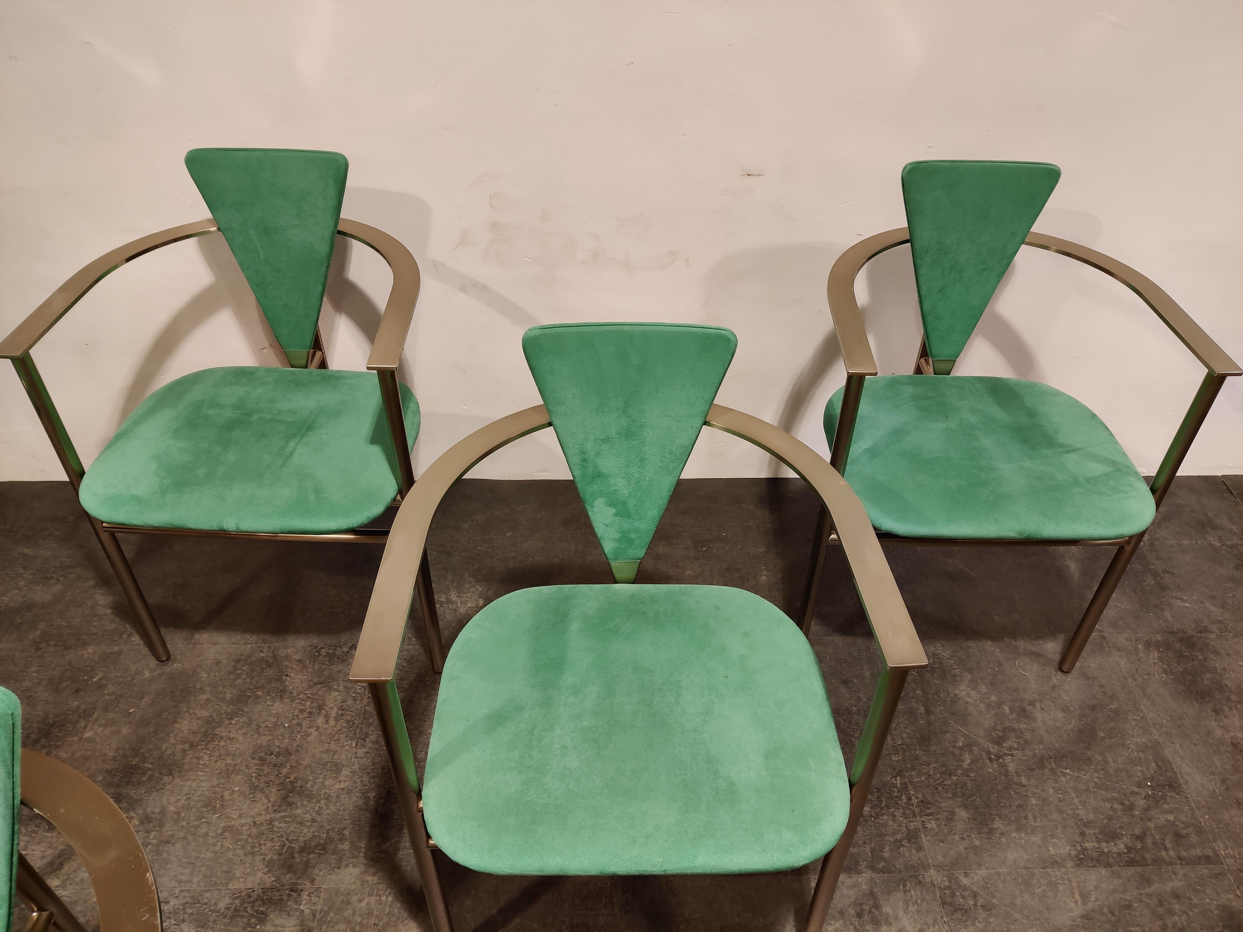 Steel Vintage Dining Chairs by Belgo Chrom, Set of 6, 1980s