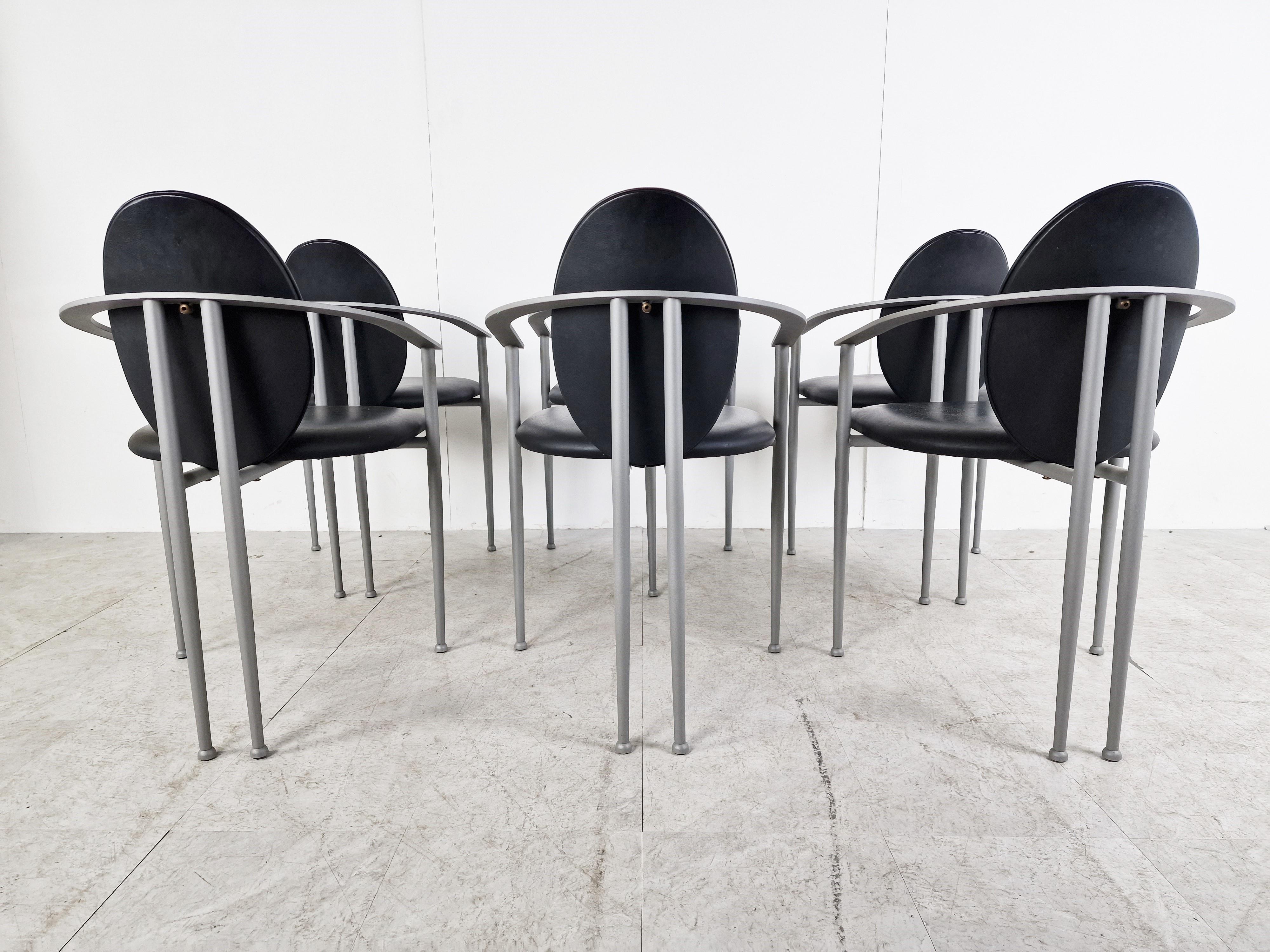 Vintage Dining Chairs by Belgo Chrom, Set of 6, 1980s 1