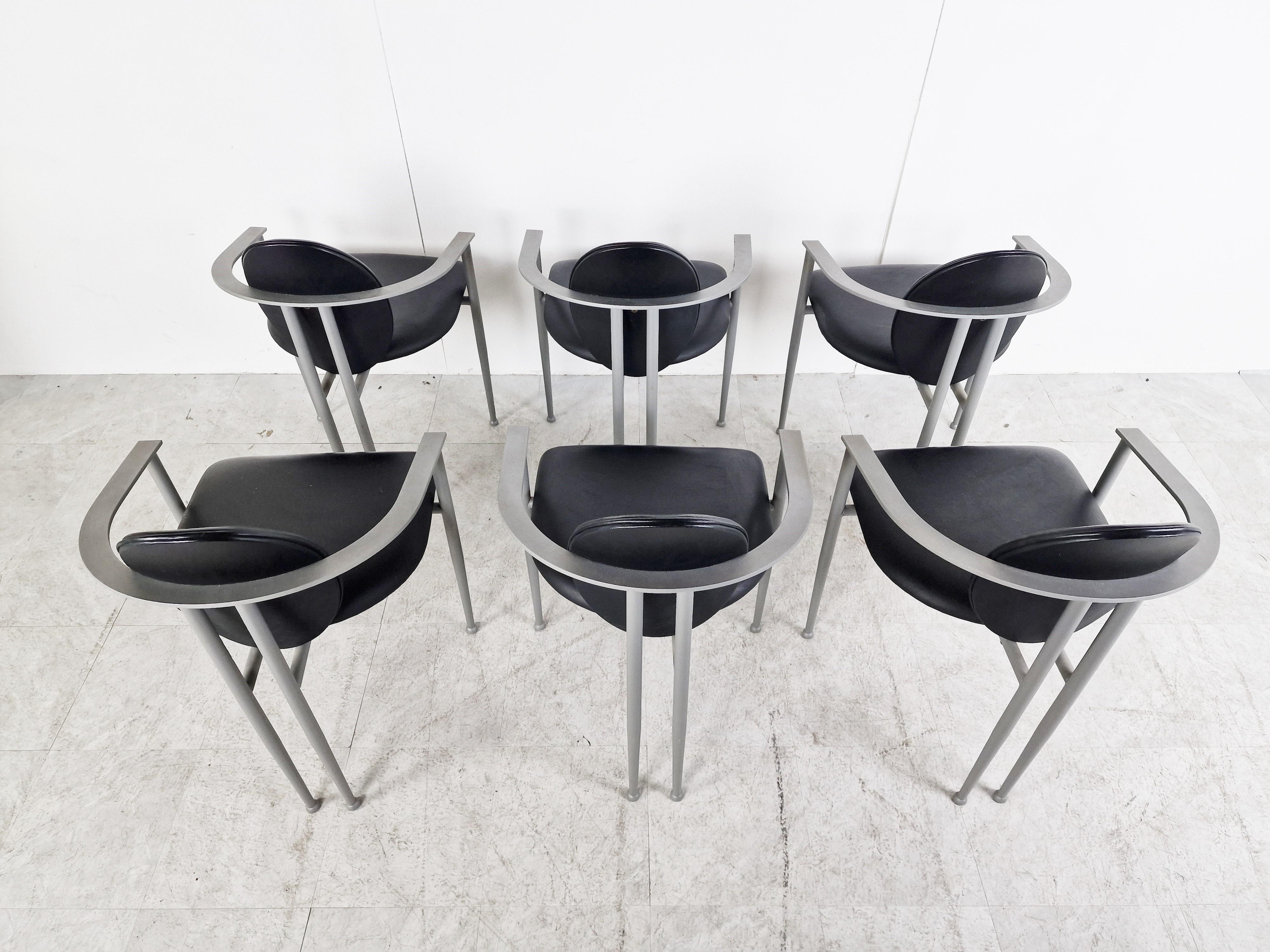Vintage Dining Chairs by Belgo Chrom, Set of 6, 1980s 2