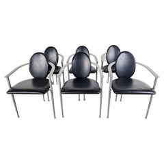 Chaises de salle à manger vintage par Belgo Chrom, lot de 6, années 1980