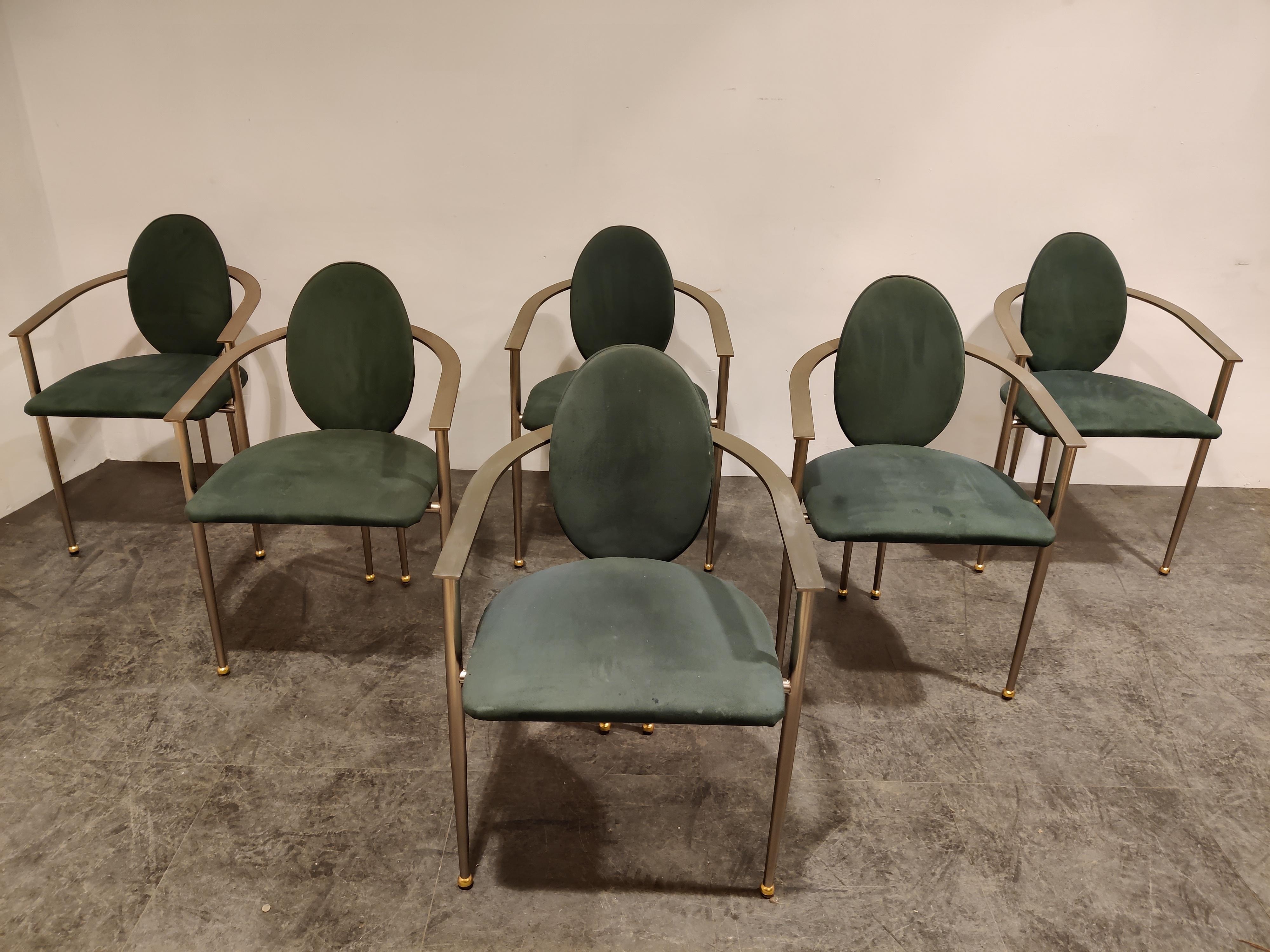 Belgian Vintage Dining Chairs by Belgo Chrom, Set of 6