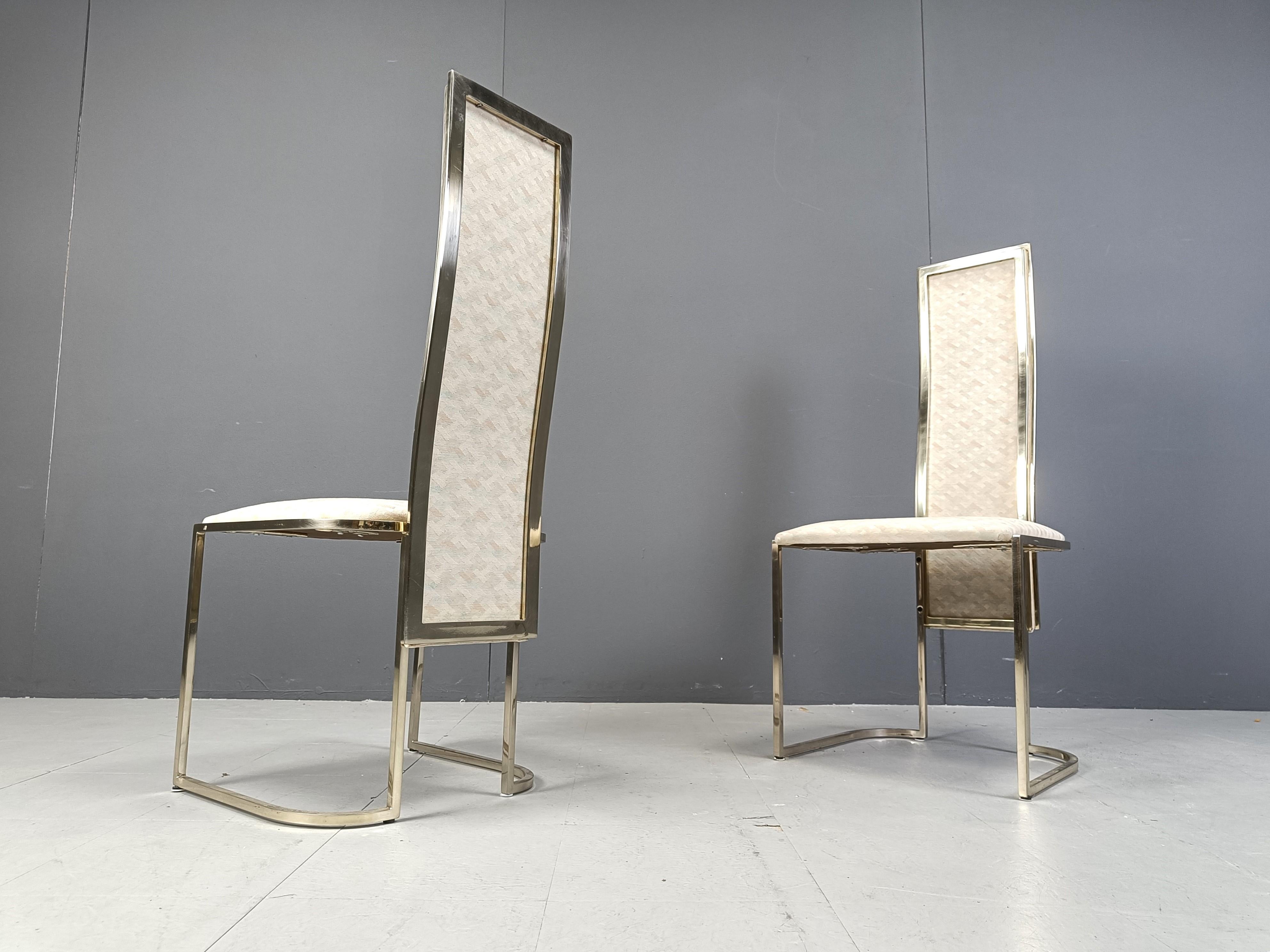 Vintage dining chairs by Belgochrom, set of 8 - 1970s For Sale 3