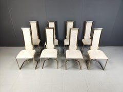 Vintage dining chairs by Belgochrom, set of 8 - 1970s
