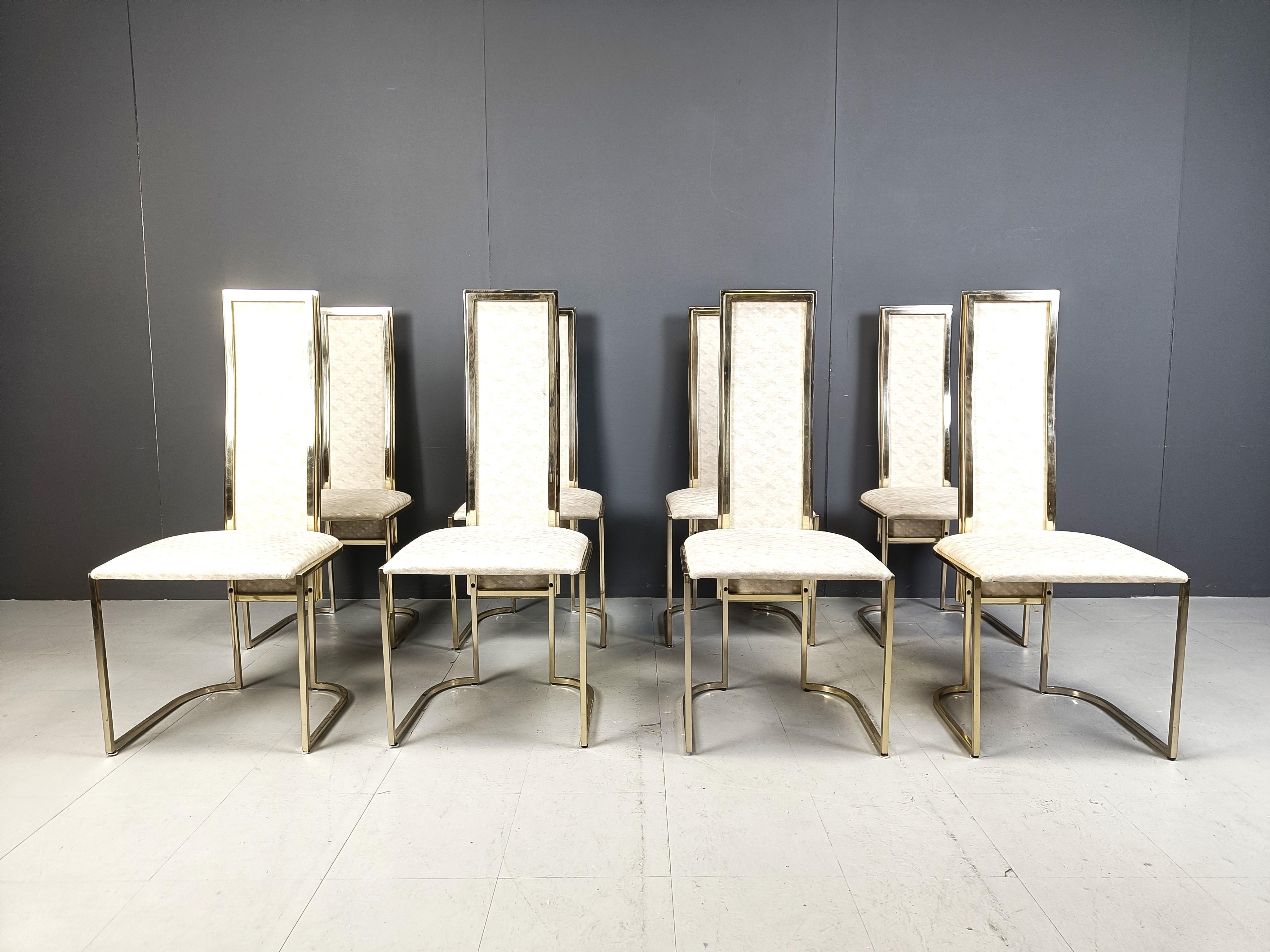 Vintage dining chairs by Belgochrom, set of 8 - 1970s In Good Condition For Sale In Leuven, Vlaams Gewest