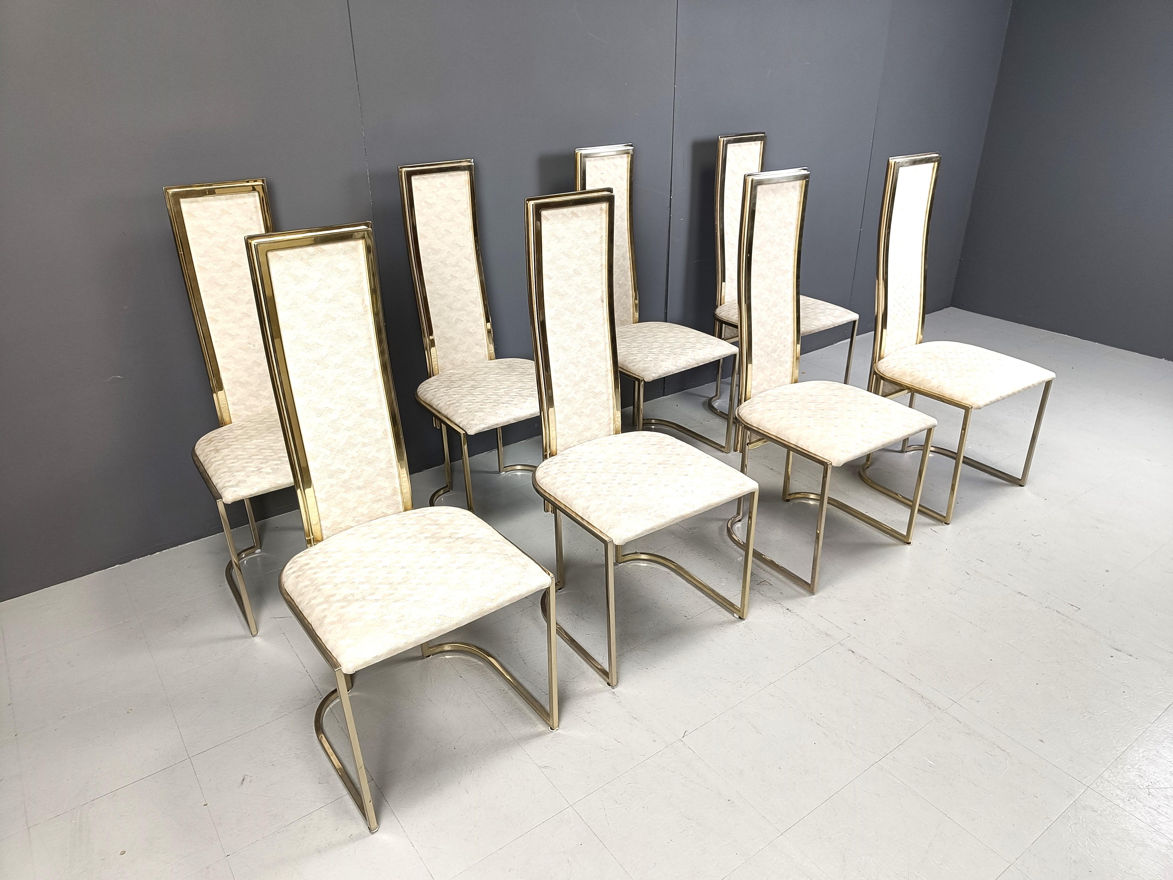 Vintage dining chairs by Belgochrom, set of 8 - 1970s For Sale 1
