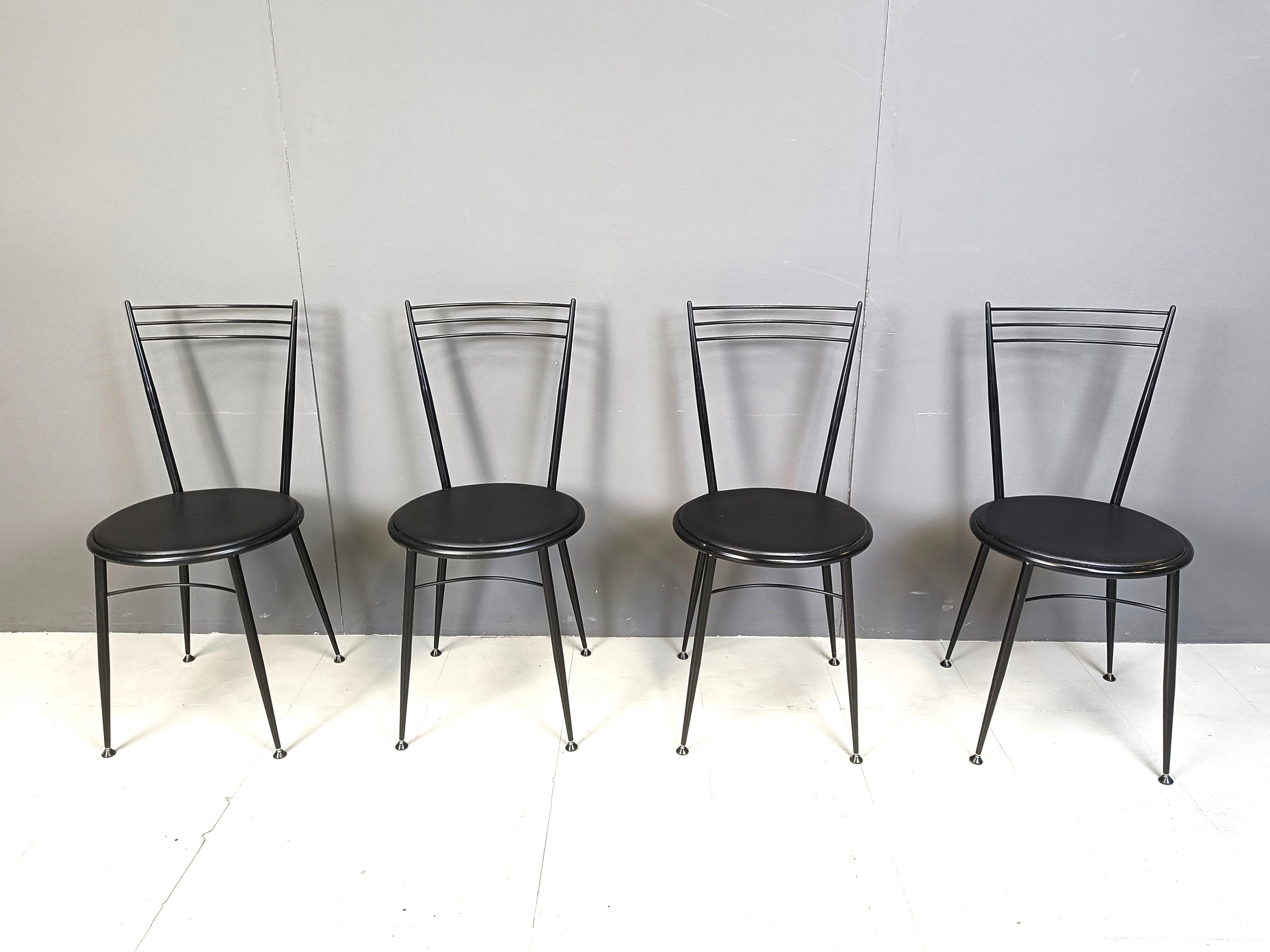 Post-Modern Vintage dining chairs by Calligaris, 1980s For Sale
