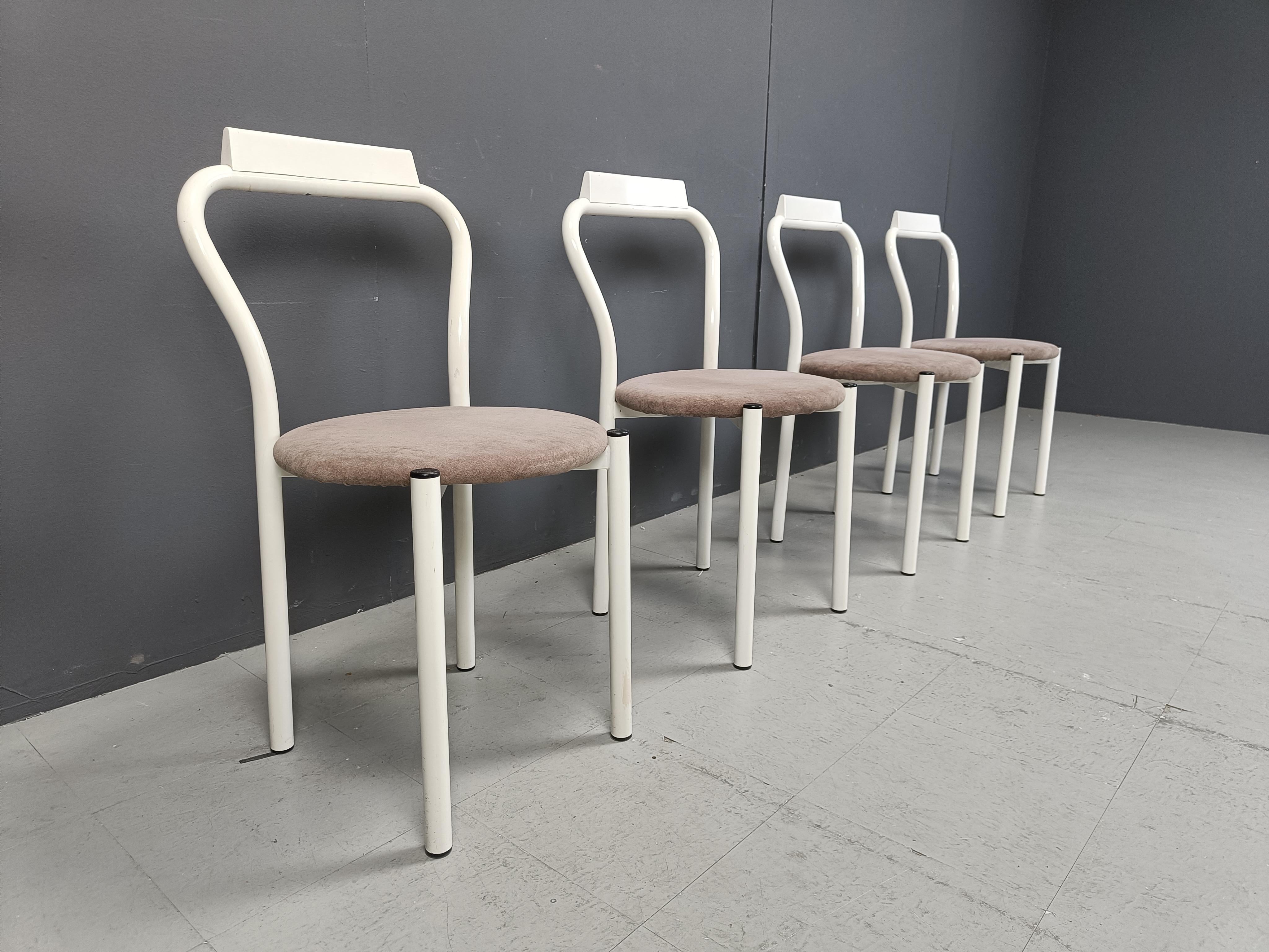 Metallo Sedie da pranzo vintage di Calligaris, anni '80 in vendita
