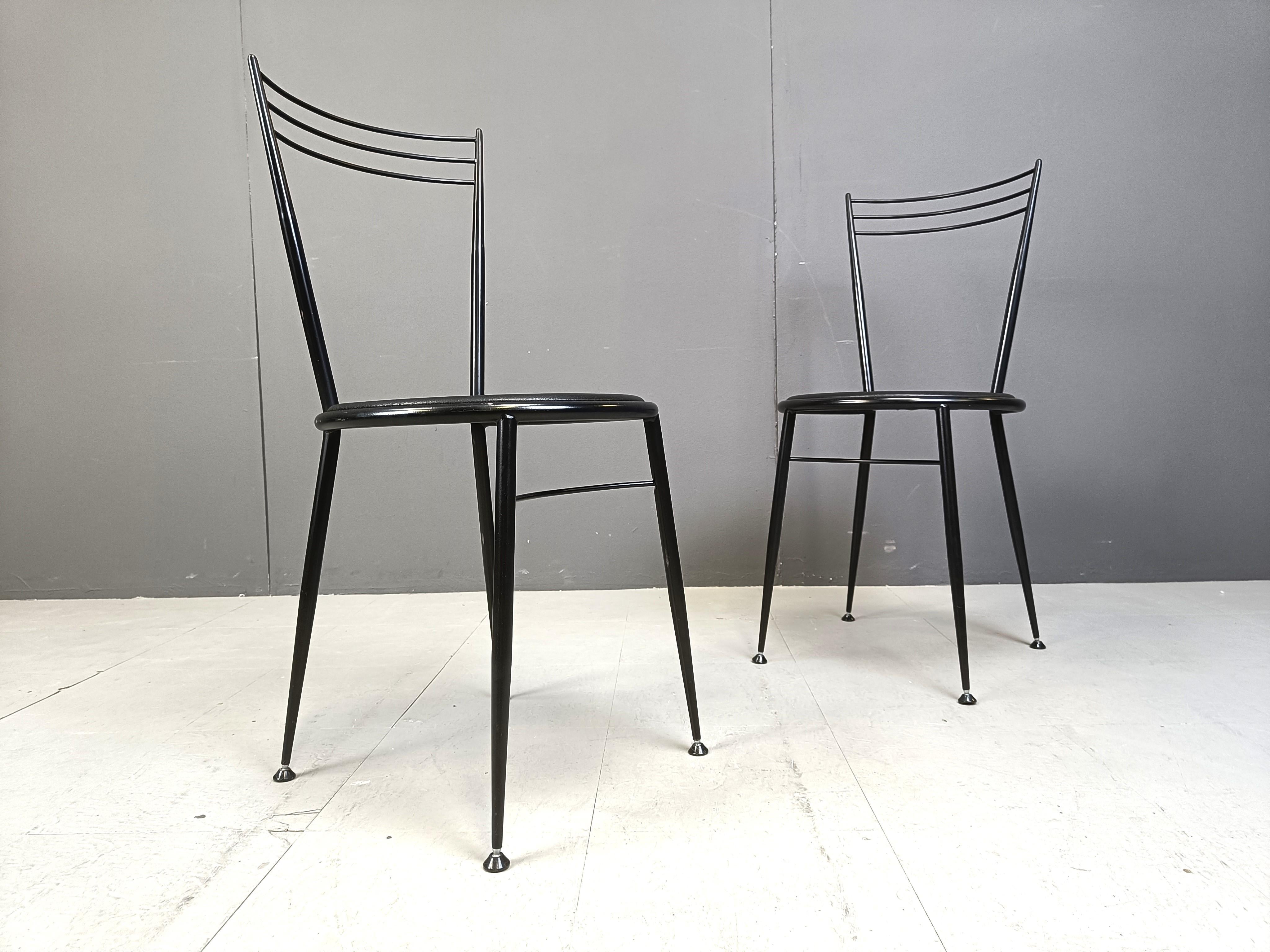 Vintage dining chairs by Calligaris, 1980s For Sale 2