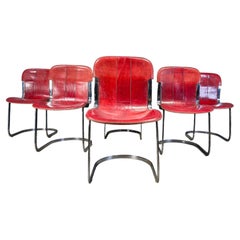 Vintage dining chairs by cidue set of 6, 1970s