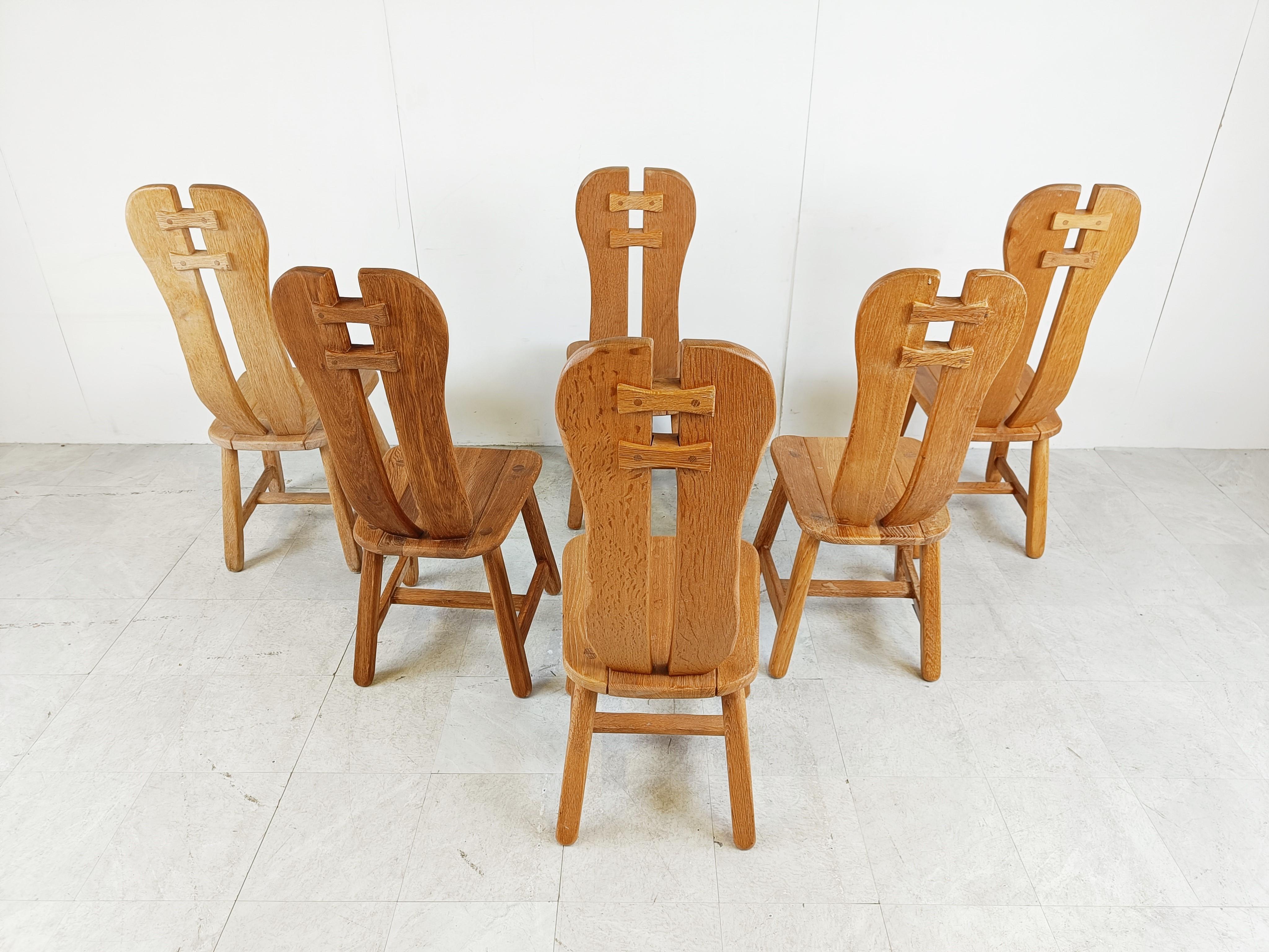 Milieu du XXe siècle Chaises de salle à manger vintage de Depuydt, Belgique, années 1960 en vente