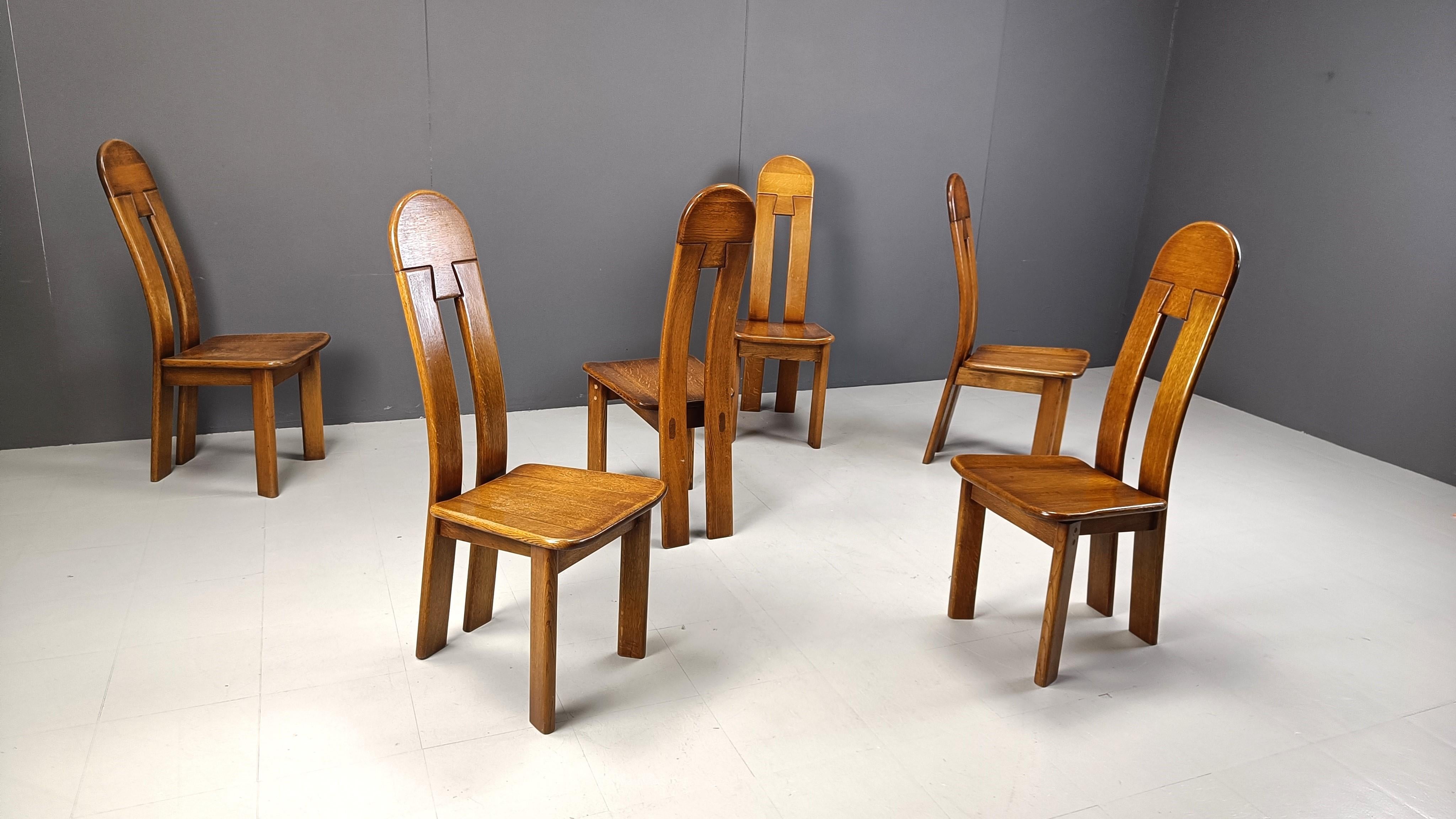 Vintage dining chairs by Depuydt, Belgium, 1960s set of 12 4