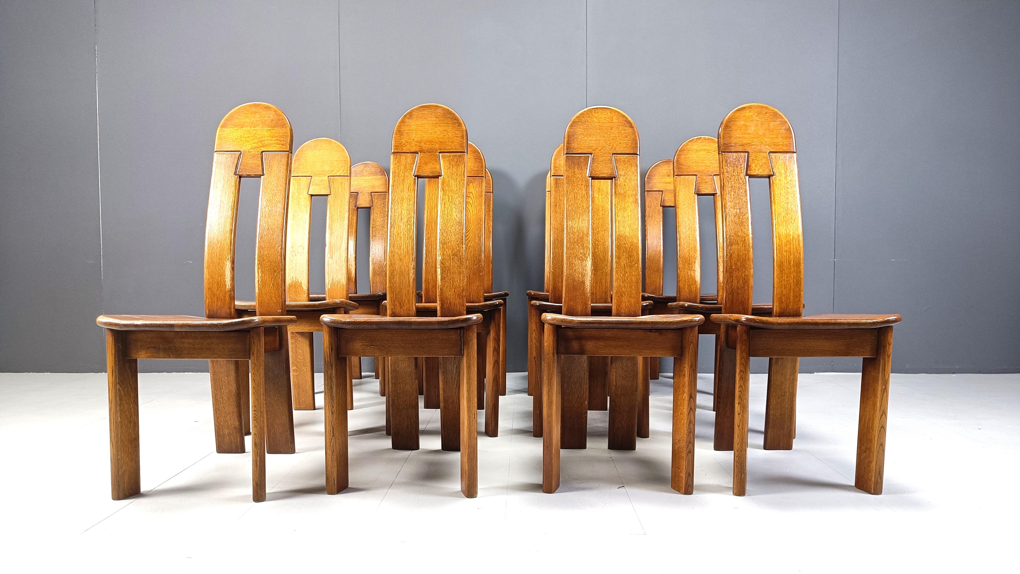Belgian Vintage dining chairs by Depuydt, Belgium, 1960s set of 12