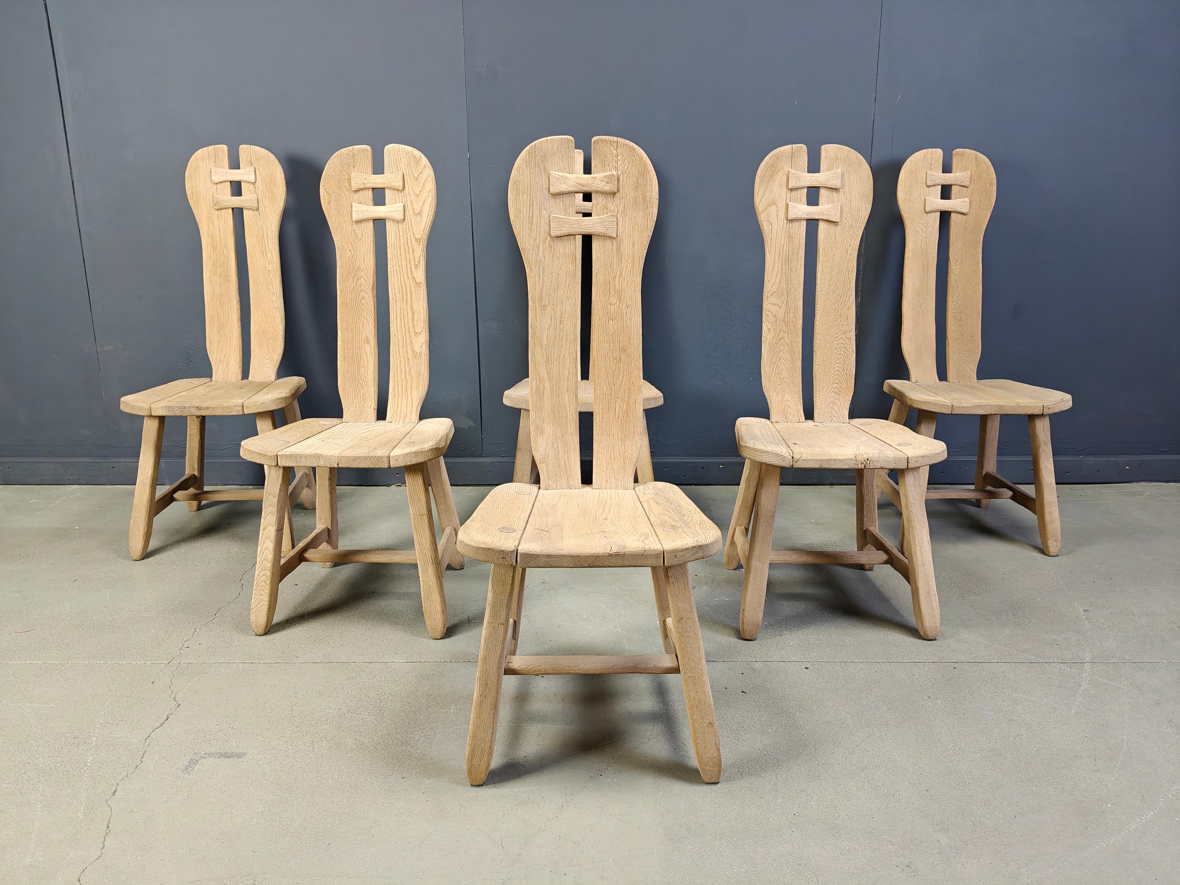 Chaises de salle à manger vintage de Depuydt, Belgique, ensemble de 6 - 1960 en vente 3