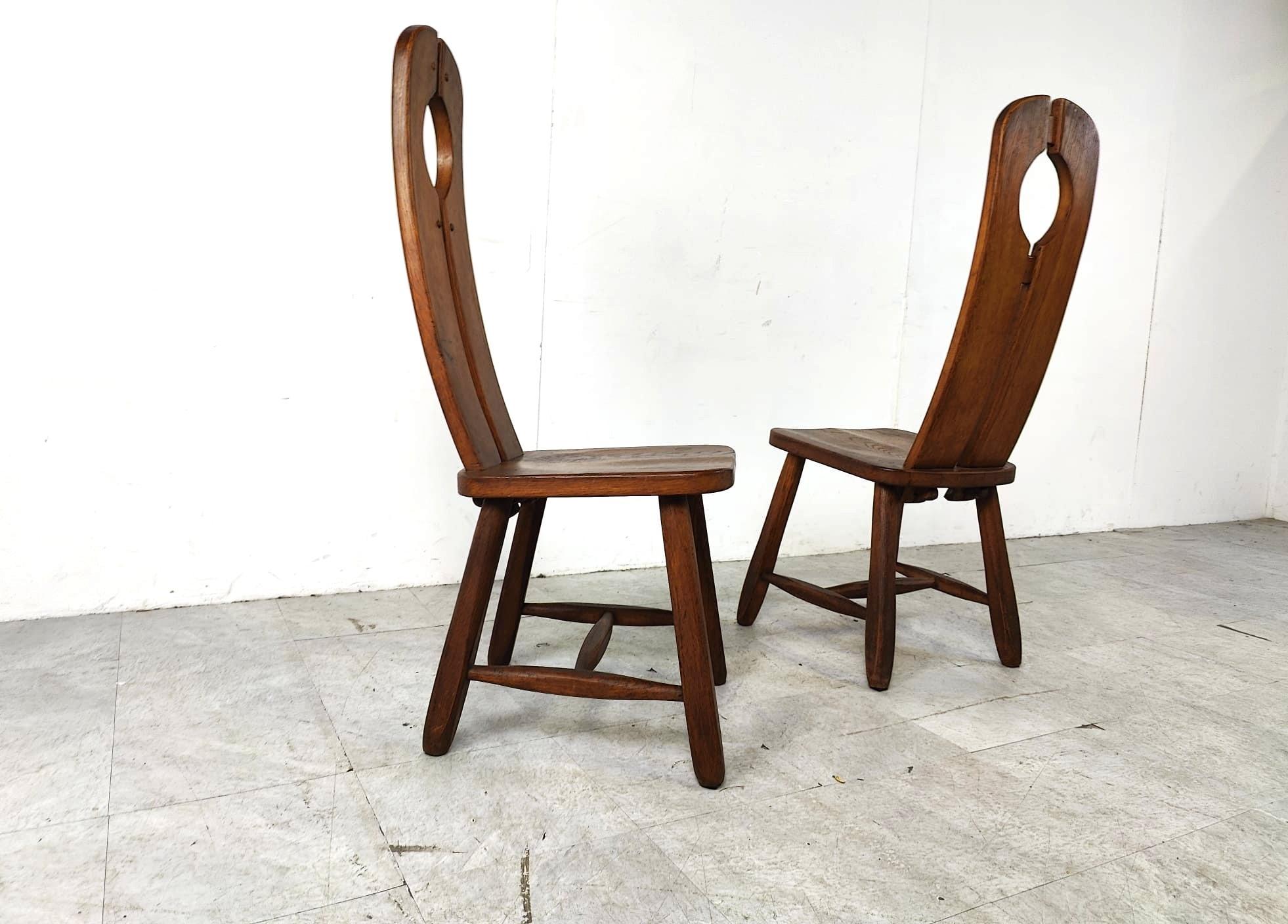 Belgian Vintage dining chairs by Depuydt, Belgium, set of 6 - 1960s For Sale