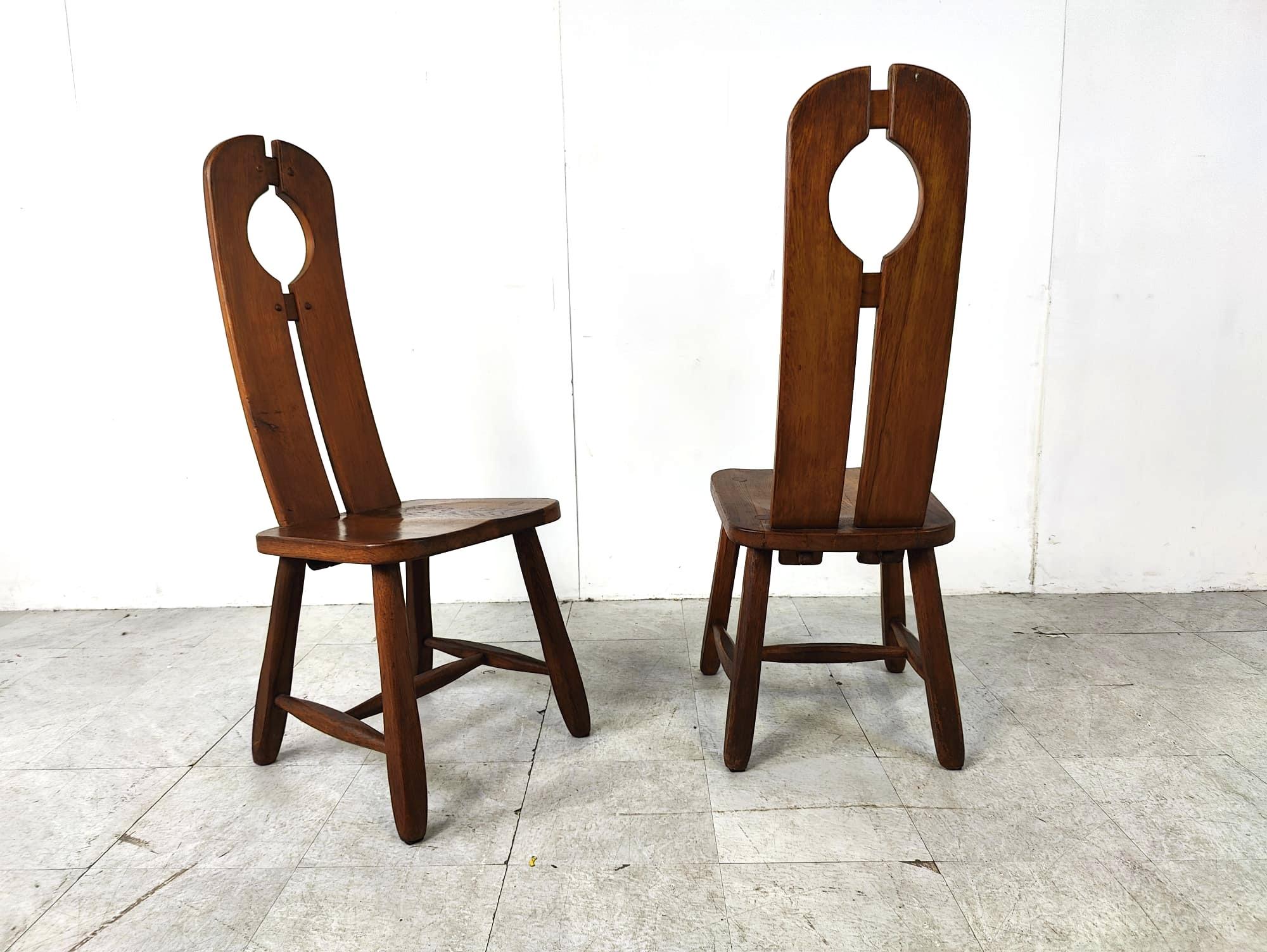 Vintage dining chairs by Depuydt, Belgium, set of 6 - 1960s In Good Condition For Sale In HEVERLEE, BE