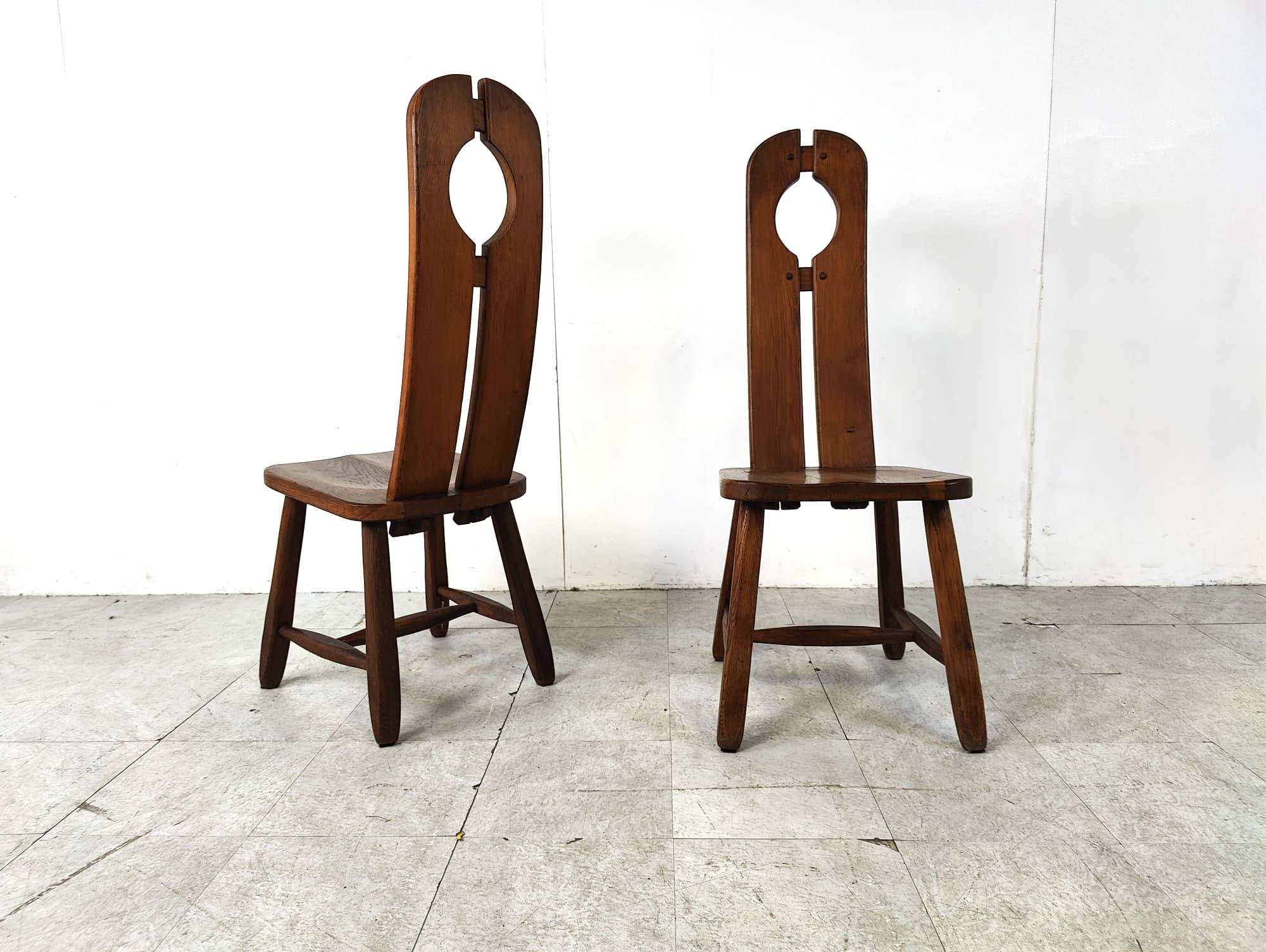 Mid-20th Century Vintage dining chairs by Depuydt, Belgium, set of 6 - 1960s For Sale