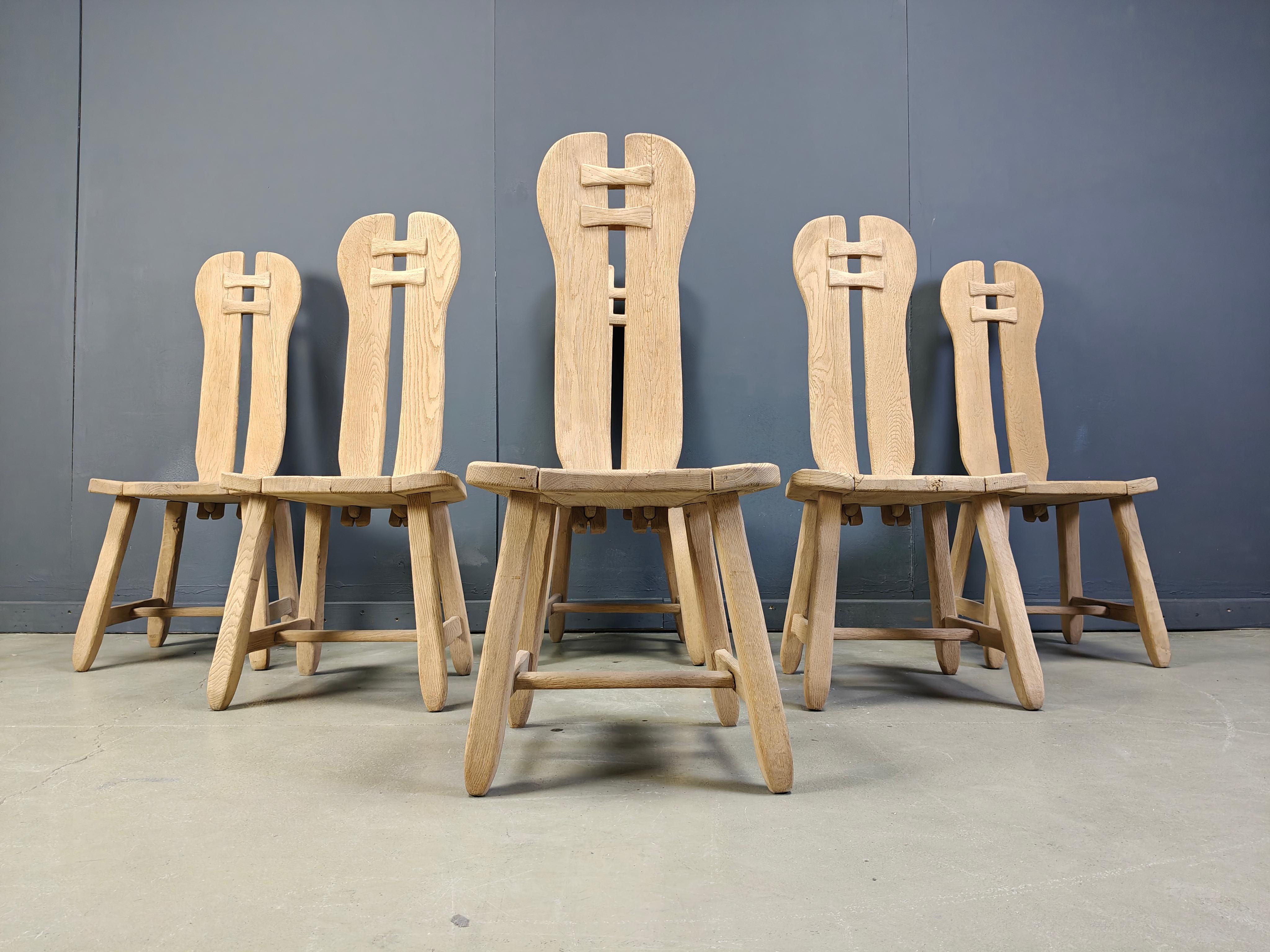 Chaises de salle à manger vintage de Depuydt, Belgique, ensemble de 6 - 1960 en vente 1
