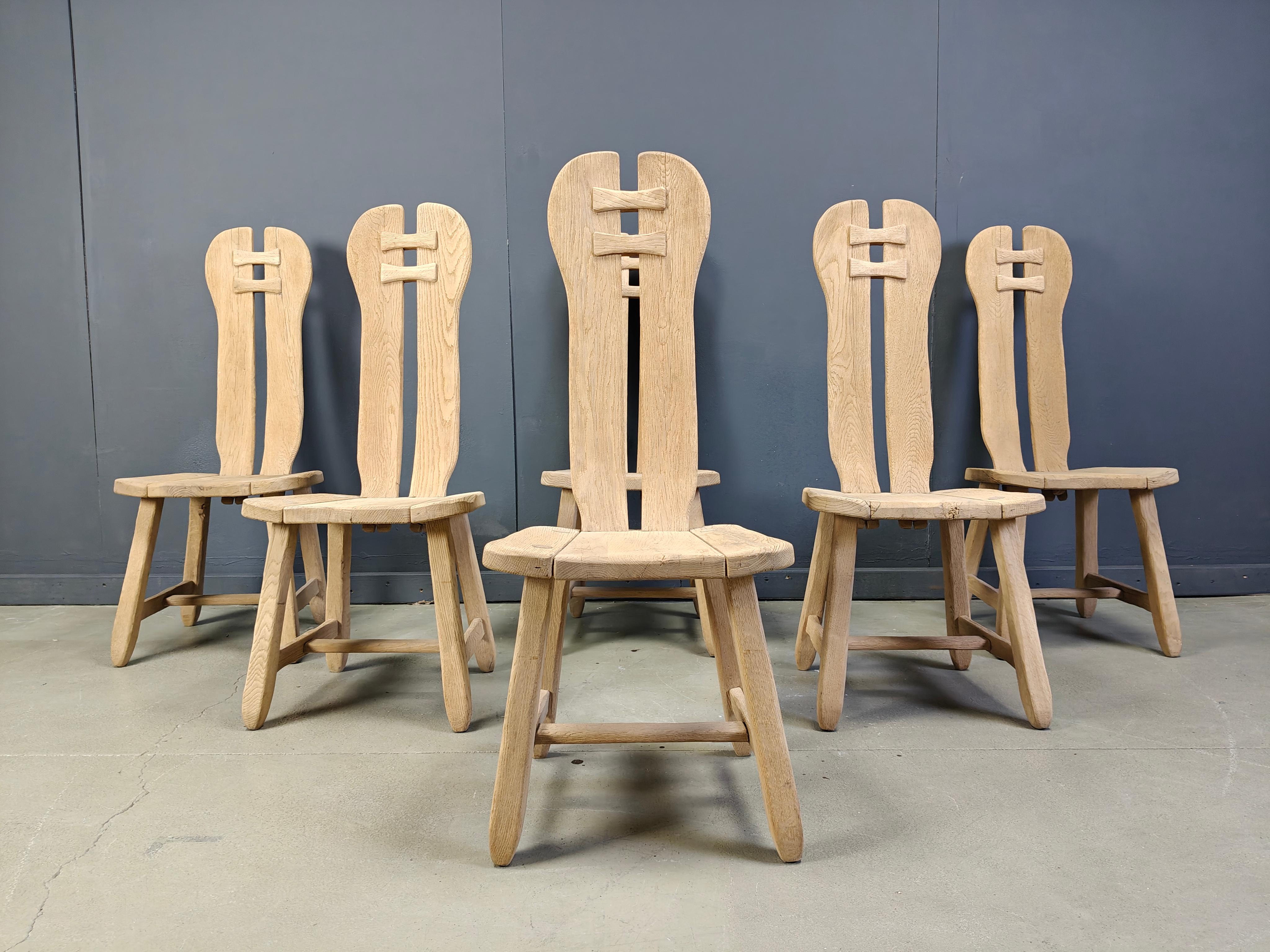 Chaises de salle à manger vintage de Depuydt, Belgique, ensemble de 6 - 1960 en vente 2