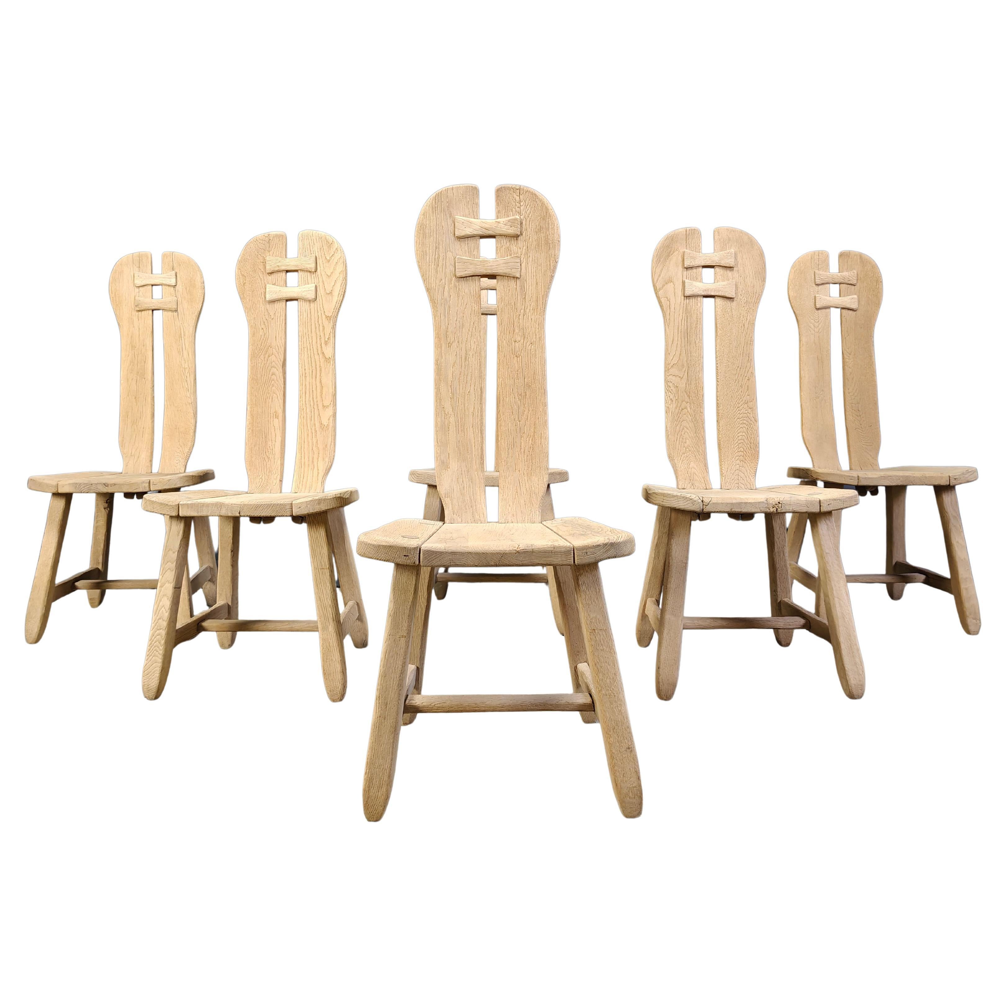 Chaises de salle à manger vintage de Depuydt, Belgique, ensemble de 6 - 1960 en vente