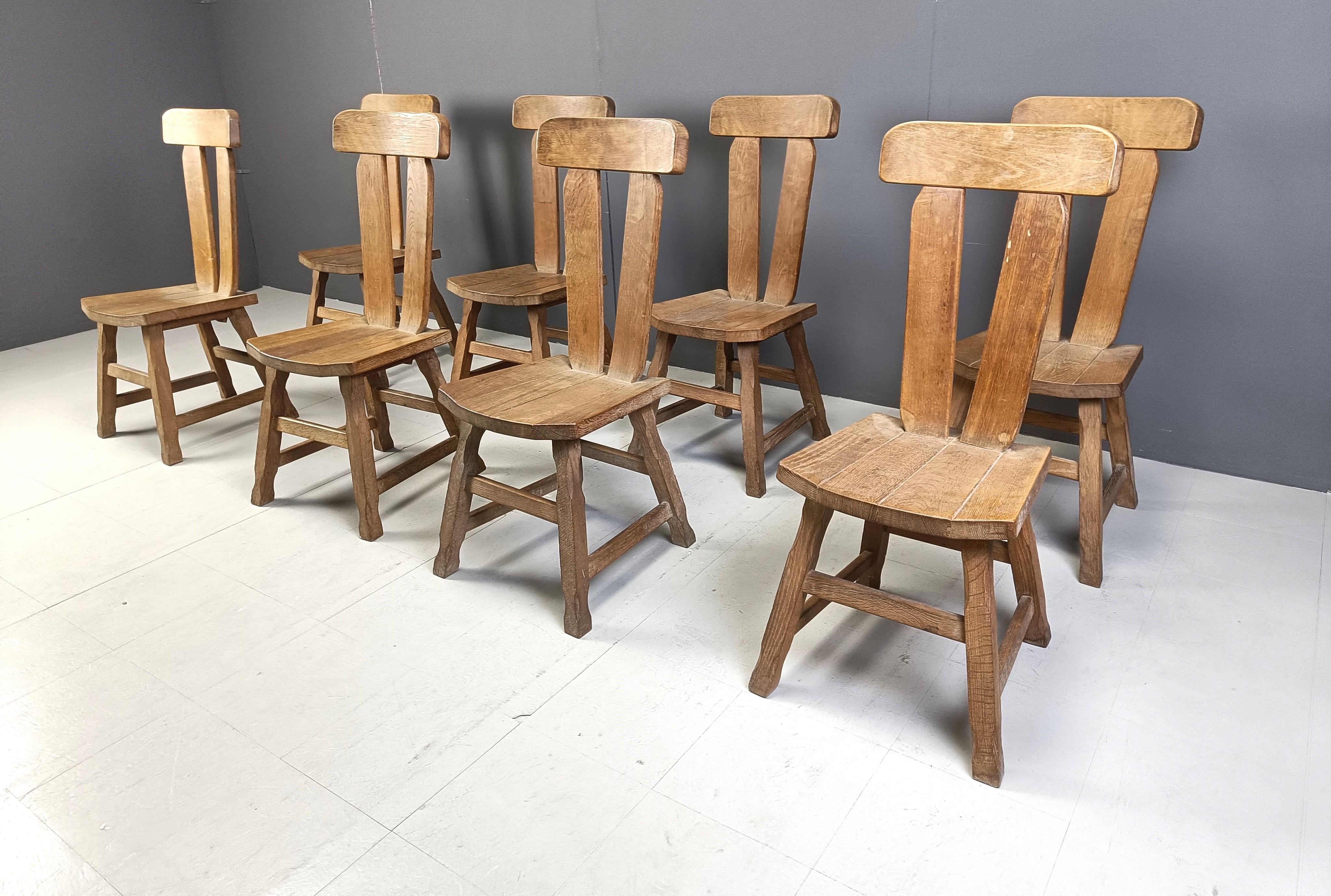 Vintage dining chairs by Depuydt, set of 8 - 1960s In Good Condition In Leuven, Vlaams Gewest