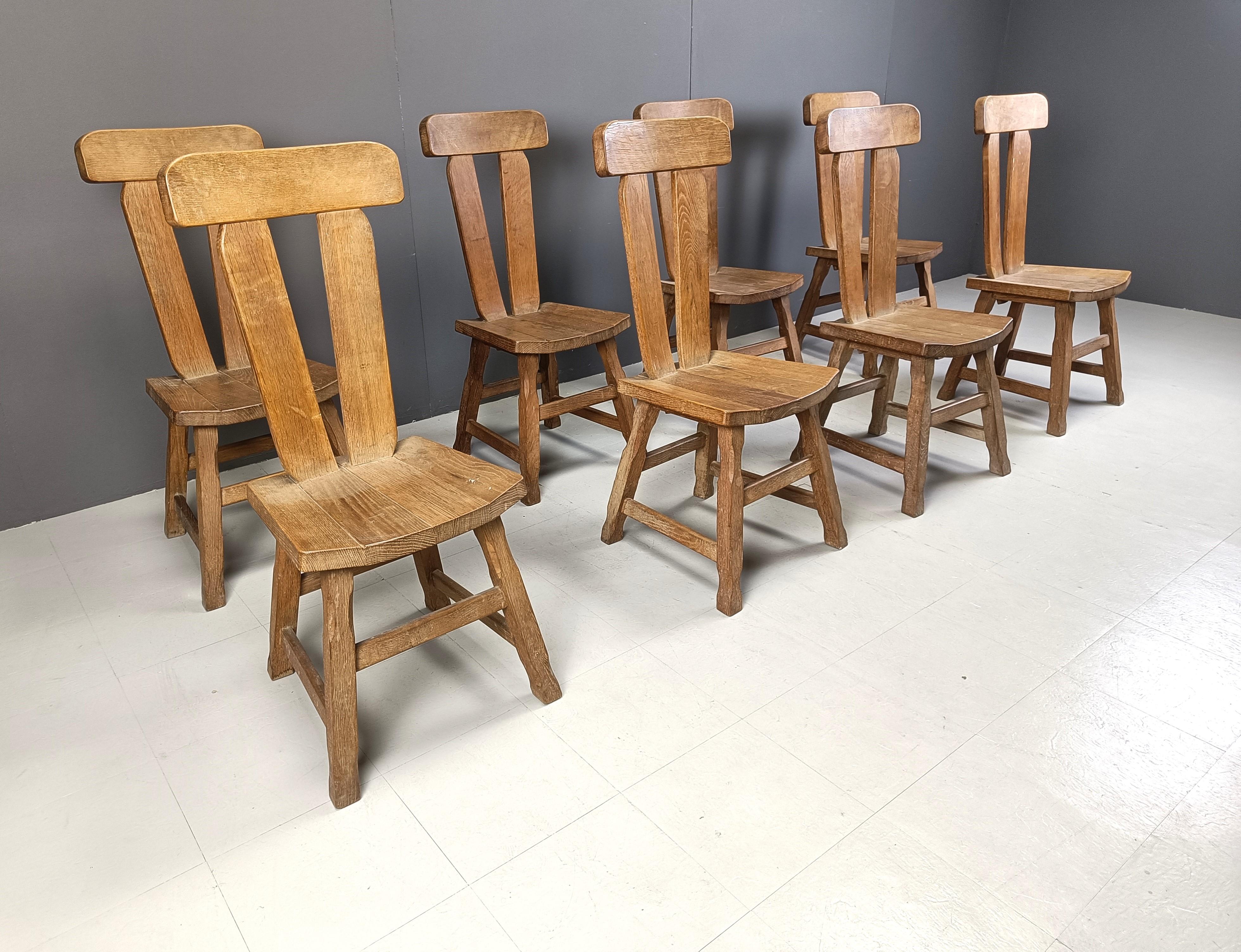 Mid-20th Century Vintage dining chairs by Depuydt, set of 8 - 1960s