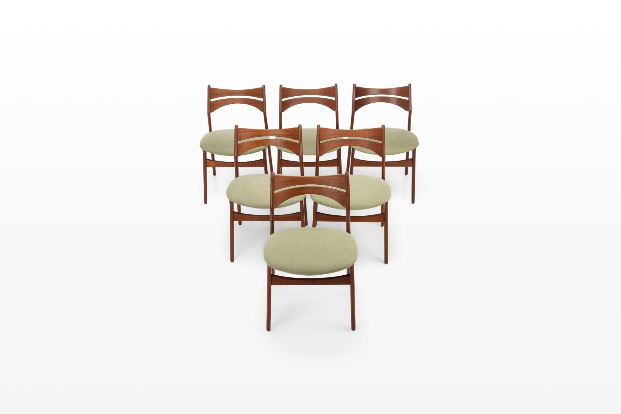 Mid-Century Modern Vintage Dining Chairs by Erik Buch for Christian Christensen Møbelfabrik, 1960s For Sale