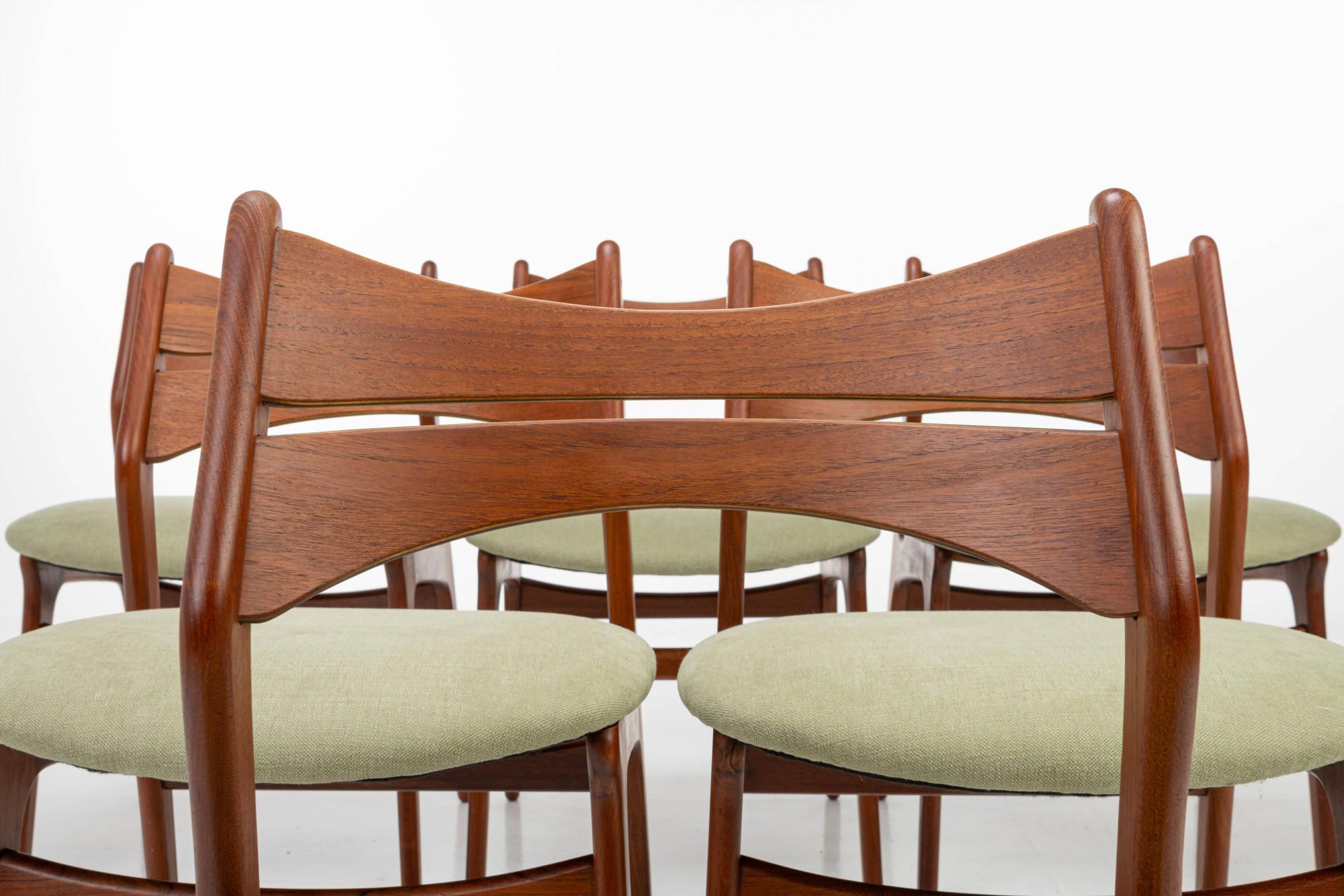 Vintage Dining Chairs by Erik Buch for Christian Christensen Møbelfabrik, 1960s In Good Condition For Sale In Ranst, VAN