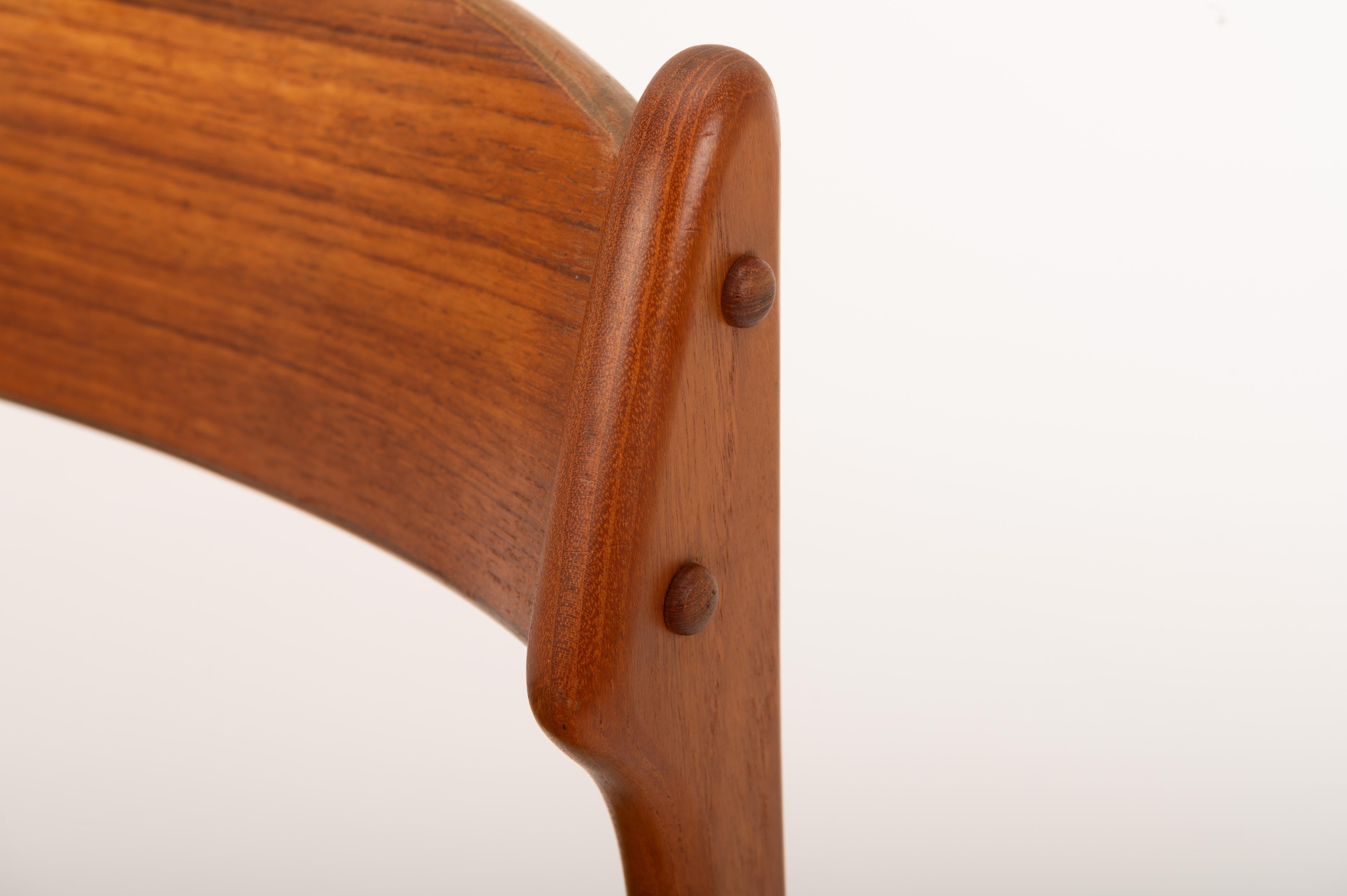 Sedie da pranzo vintage di Erik Buch per Oddense Maskinsnedkeri/O.D. Møbler in vendita 3