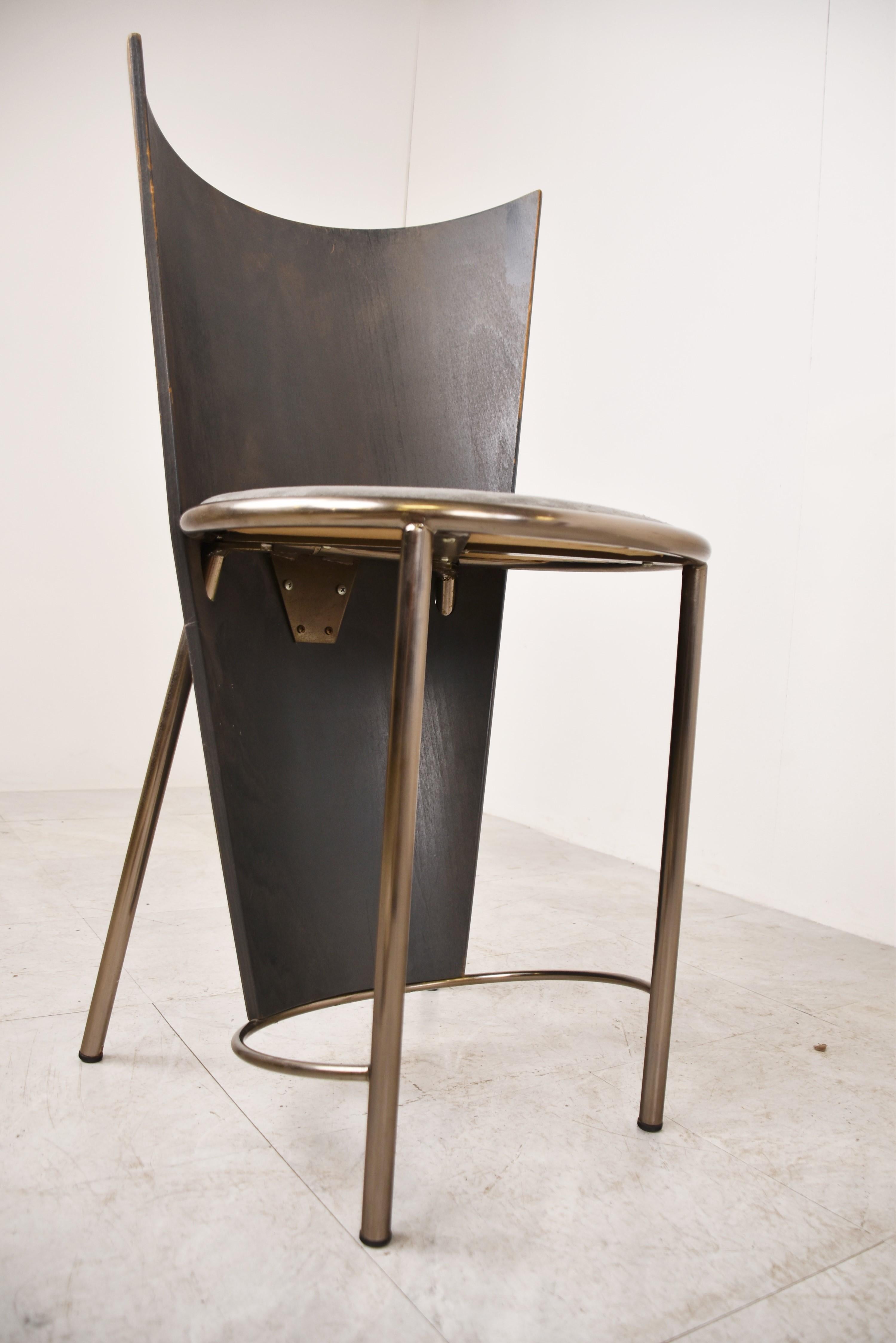 Vintage Dining Chairs by Frans Van Praet, Set of 4 For Sale 3