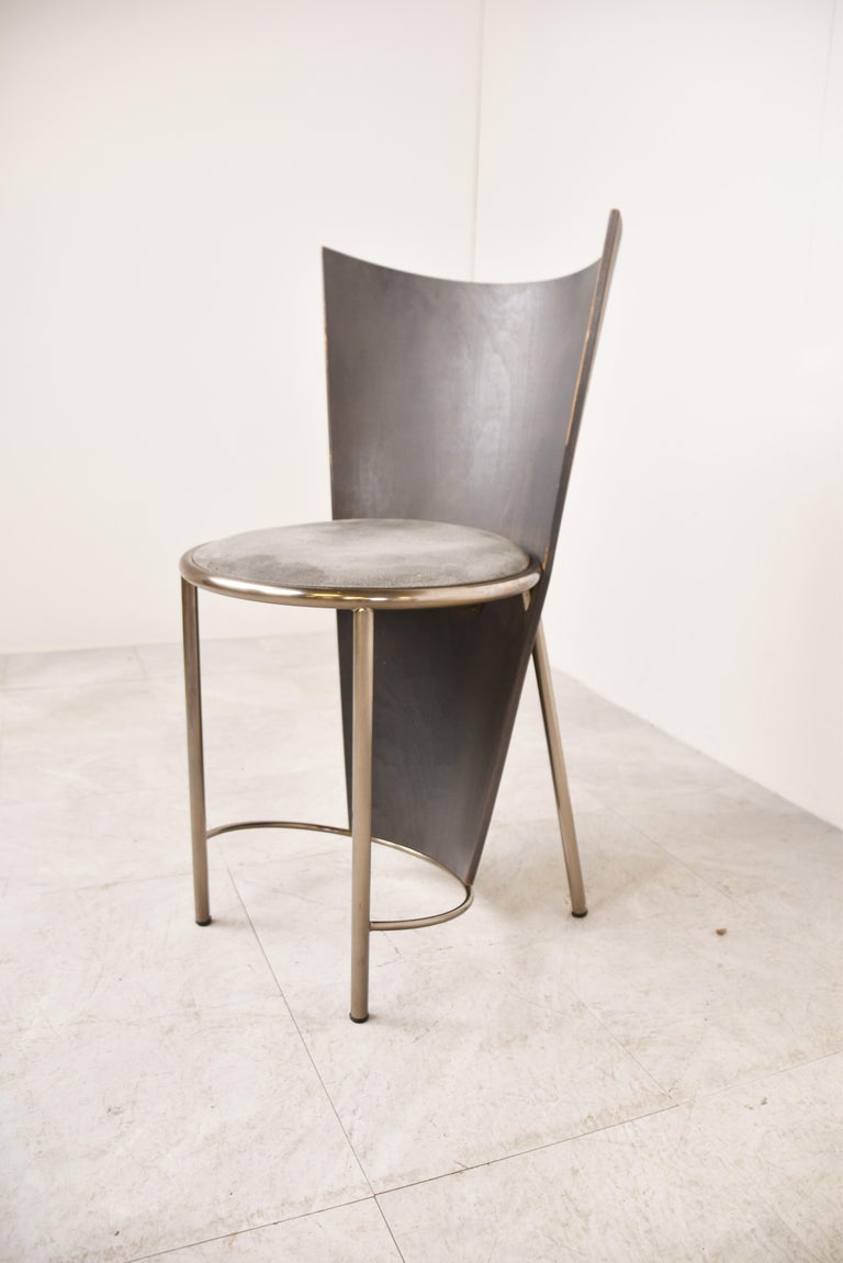 Vintage Dining Chairs by Frans Van Praet, Set of 4 For Sale at 1stDibs