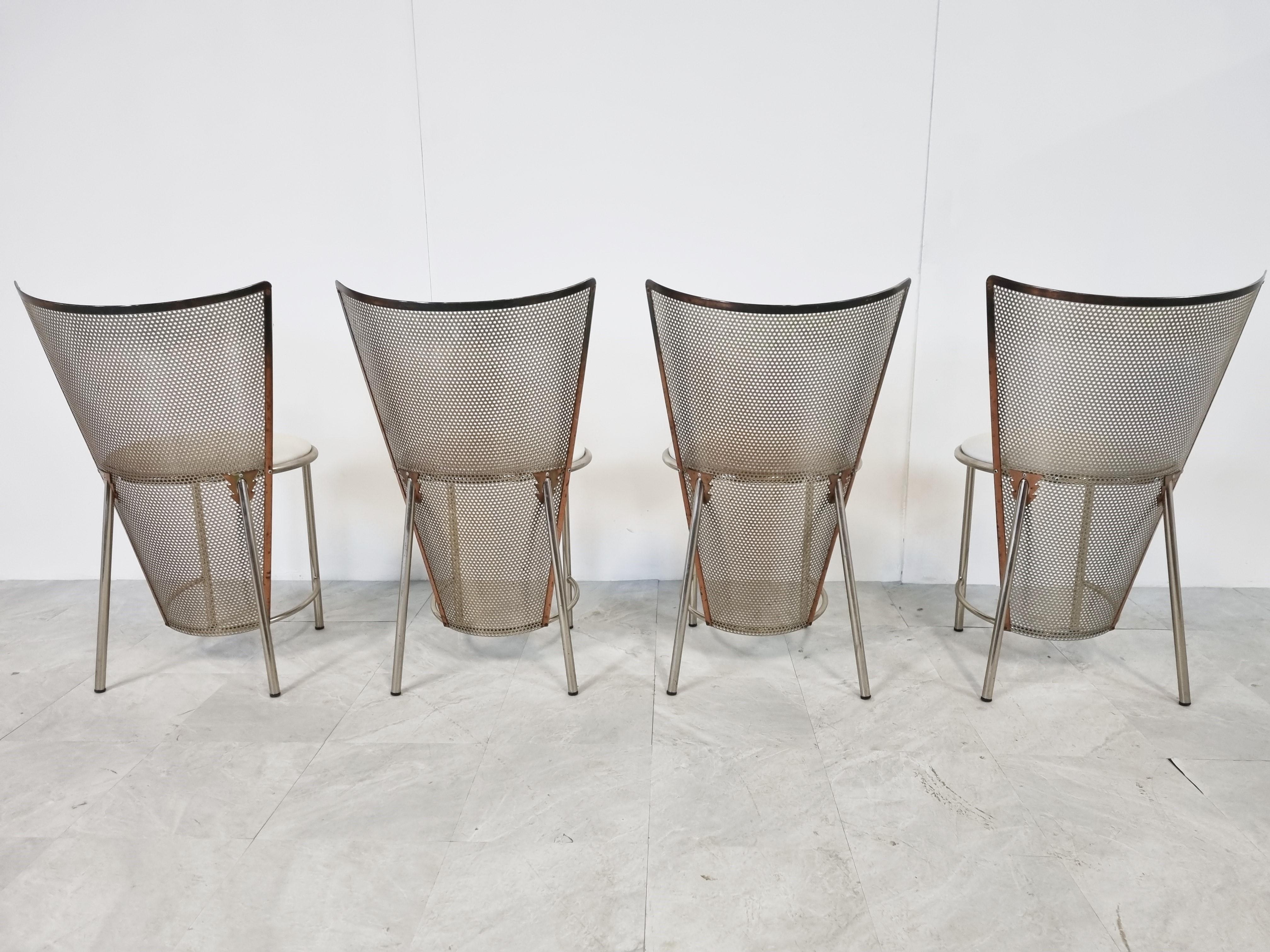 Vintage Dining Chairs by Frans Van Praet, Set of 4 3
