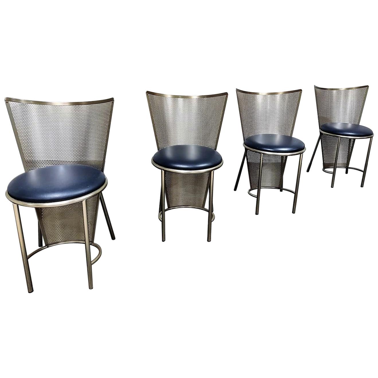 Vintage Dining Chairs by Frans Van Praet, Set of 4