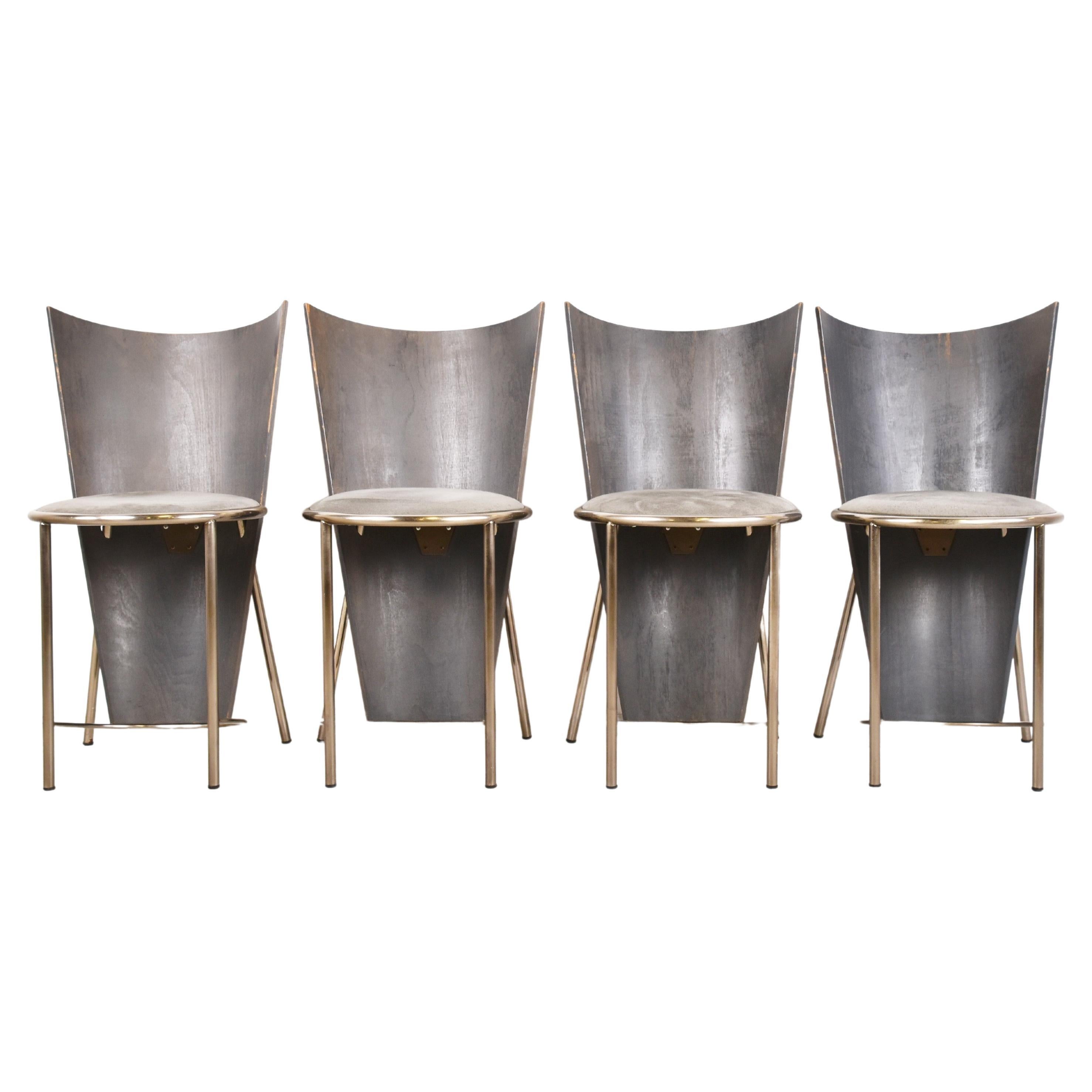 Chaises de salle à manger vintage par Frans Van Praet, Set of 4