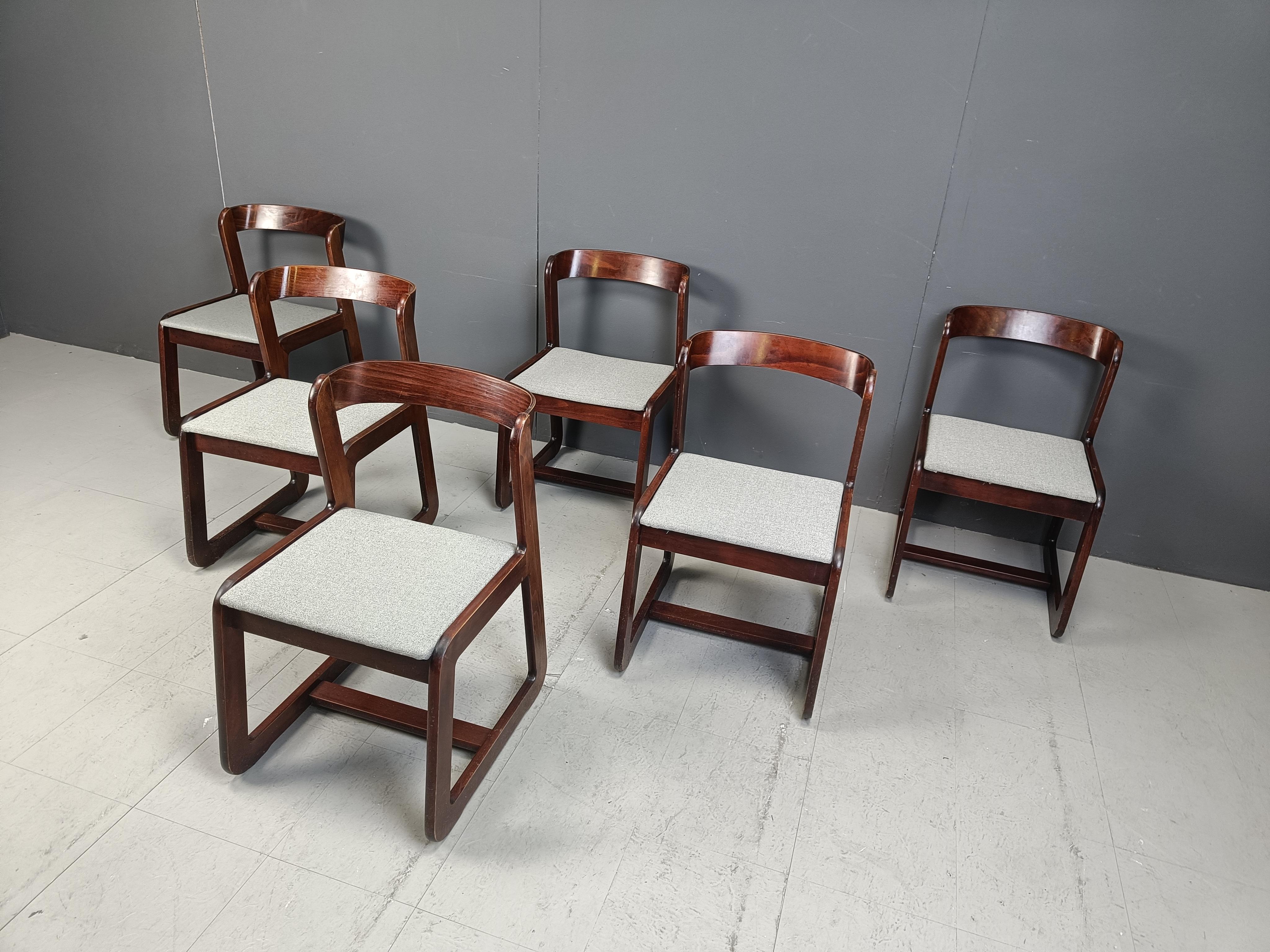 Vintage Dining Chairs by Mario Sabot Set of 6, 1970s In Good Condition For Sale In Leuven, Vlaams Gewest