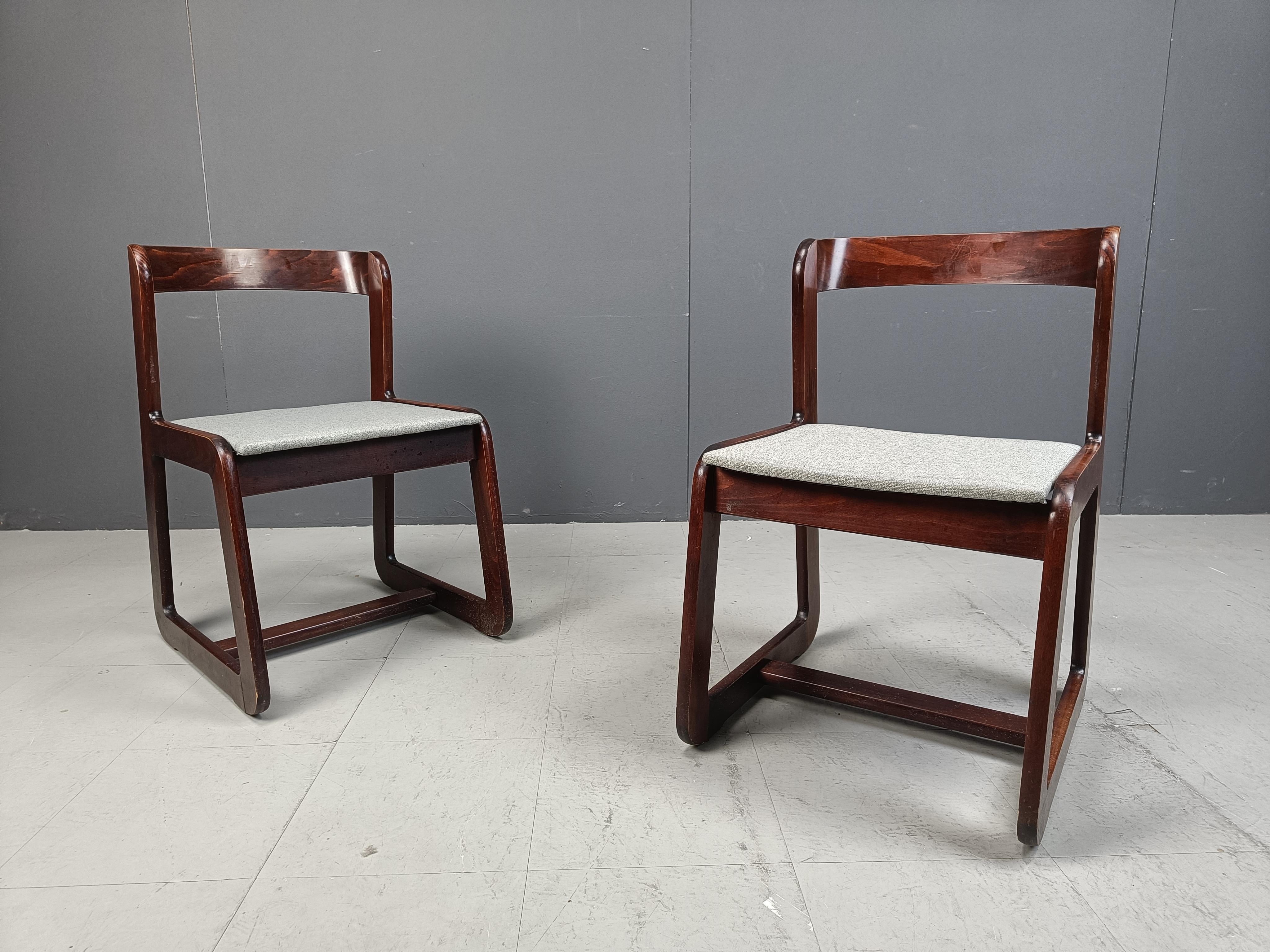 Bentwood Vintage Dining Chairs by Mario Sabot Set of 6, 1970s For Sale