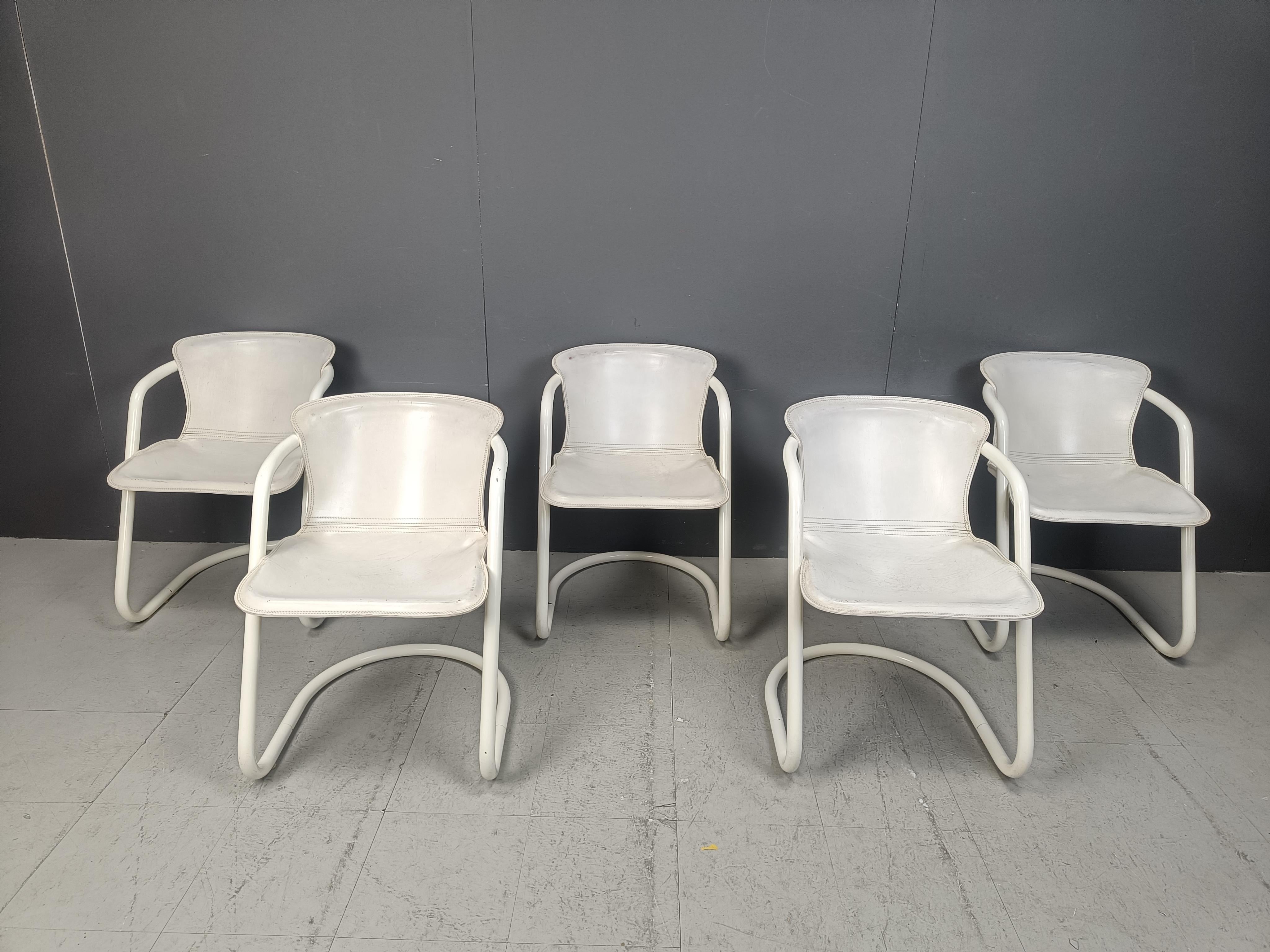 Postmoderno Sedie da pranzo vintage di Metaform, set di 5 - anni '70 in vendita