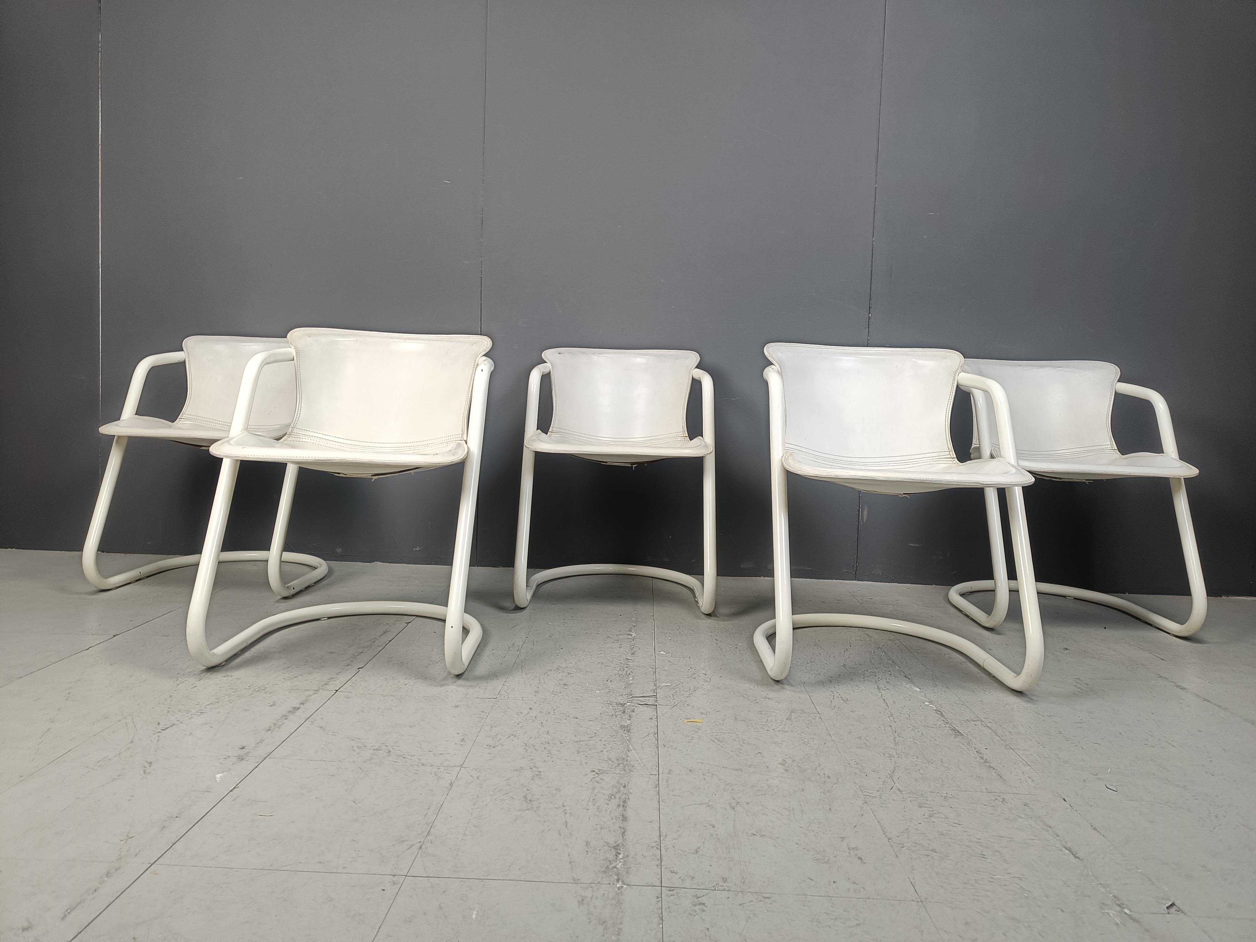 Sedie da pranzo vintage di Metaform, set di 5 - anni '70 In condizioni buone in vendita a Leuven, Vlaams Gewest