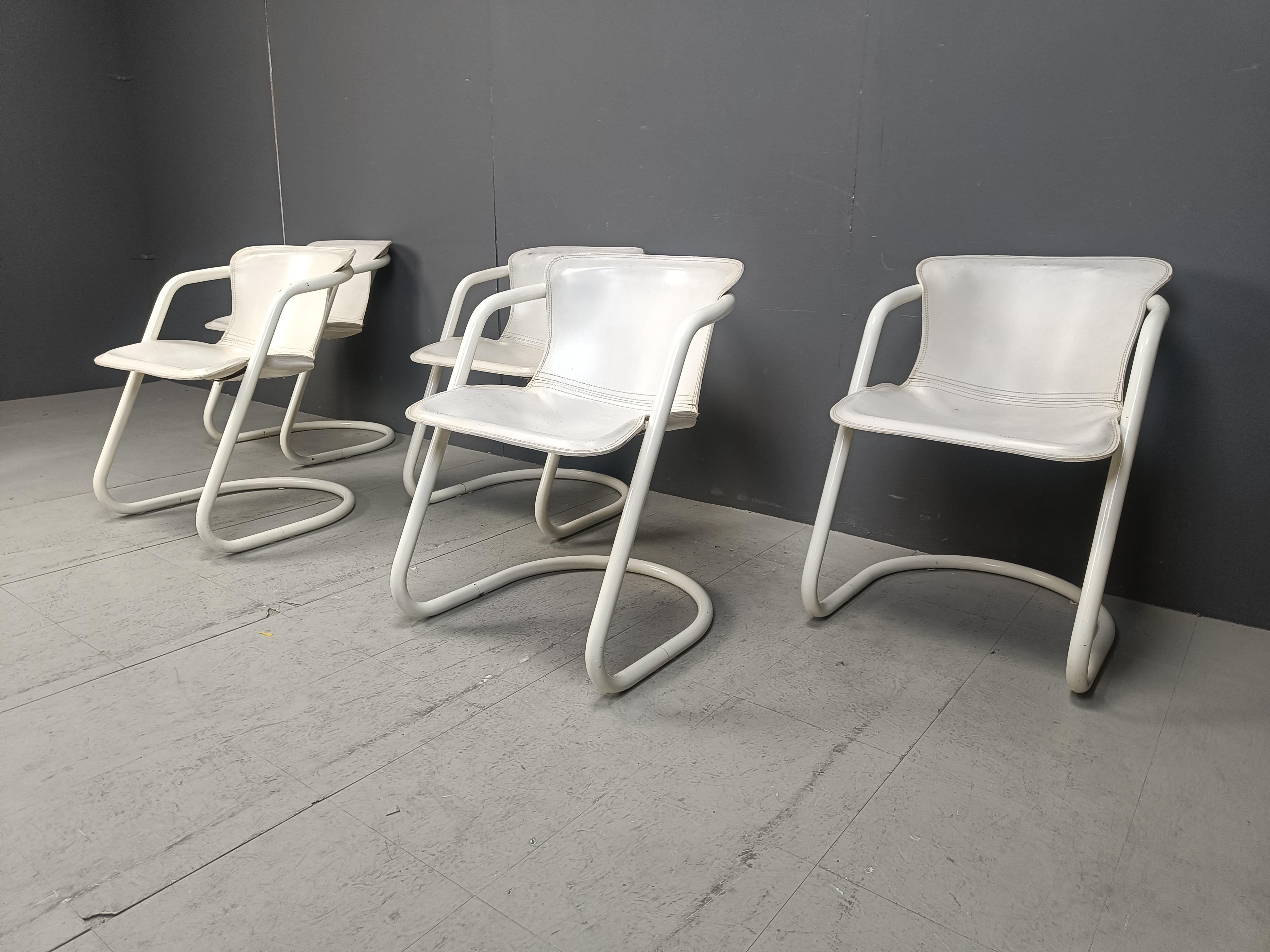 Metallo Sedie da pranzo vintage di Metaform, set di 5 - anni '70 in vendita