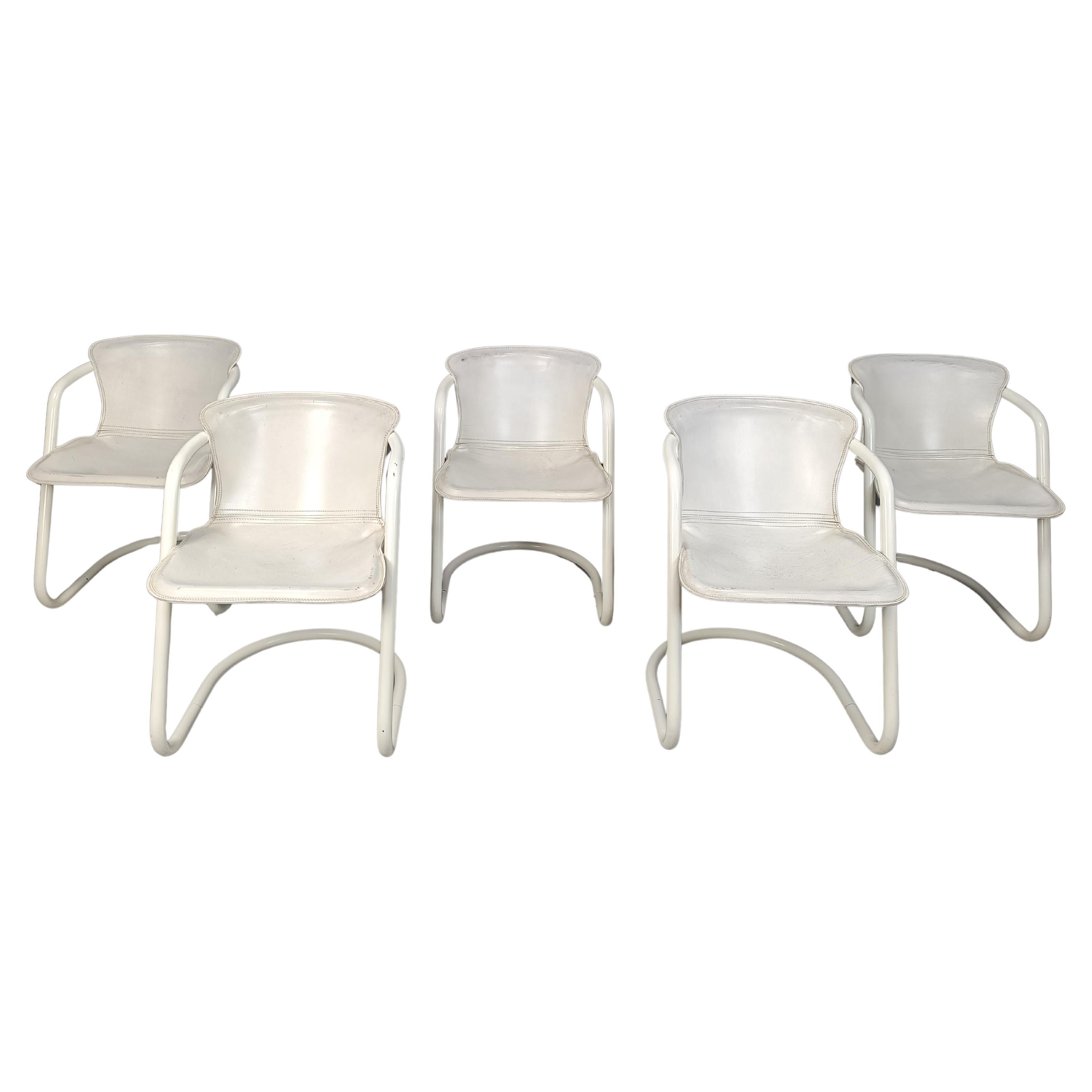 Vintage dining chairs by Metaform, set of 5 - 1970s For Sale