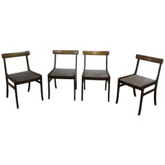 Vintage Dining Chairs by Ole Wanscher for Poul Jeppesen Set of Four