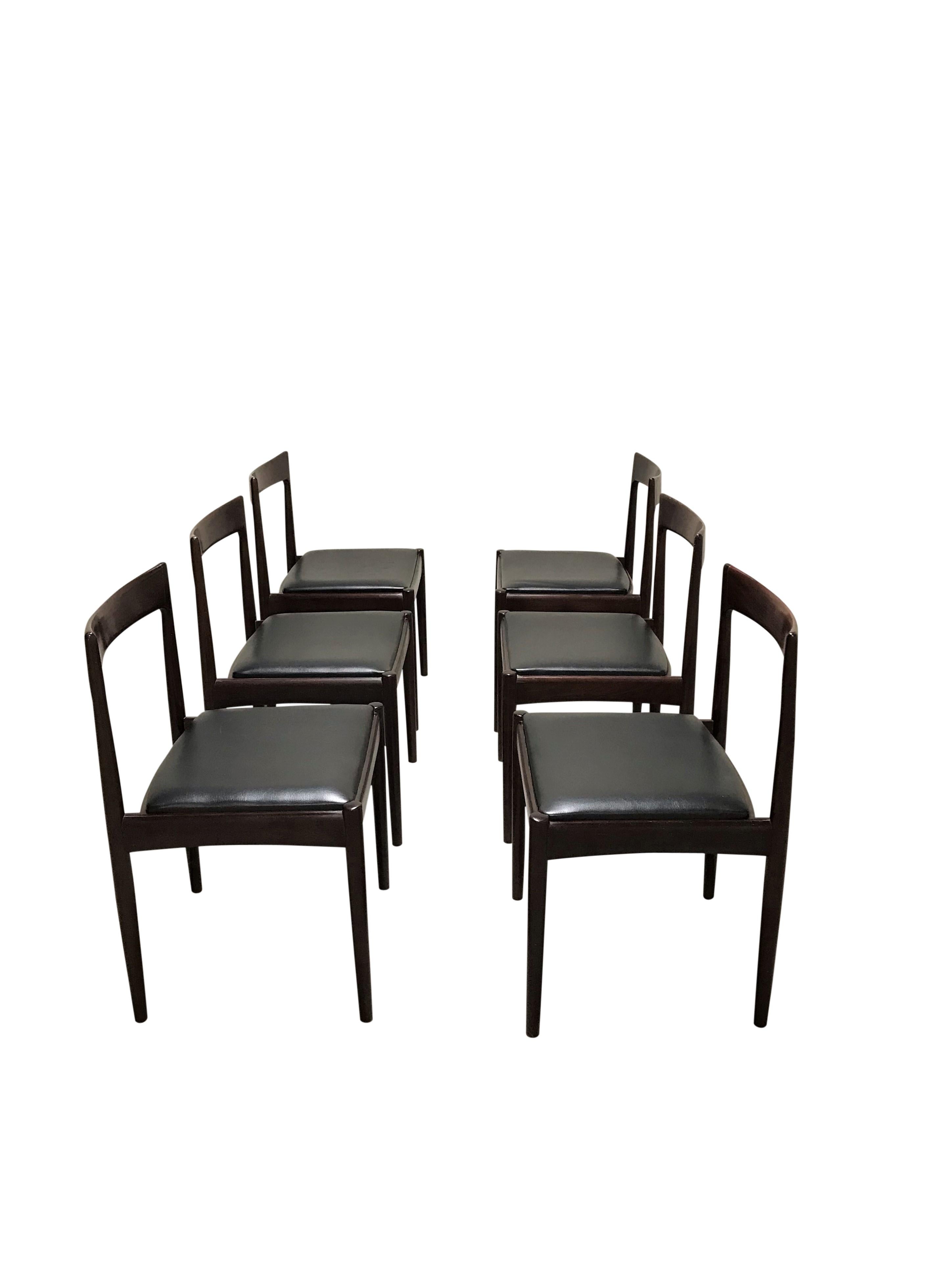 Esszimmerstühle im Vintage-Stil von Oswald Vermaercke, Sechser-Set, 1960er Jahre im Zustand „Hervorragend“ in HEVERLEE, BE