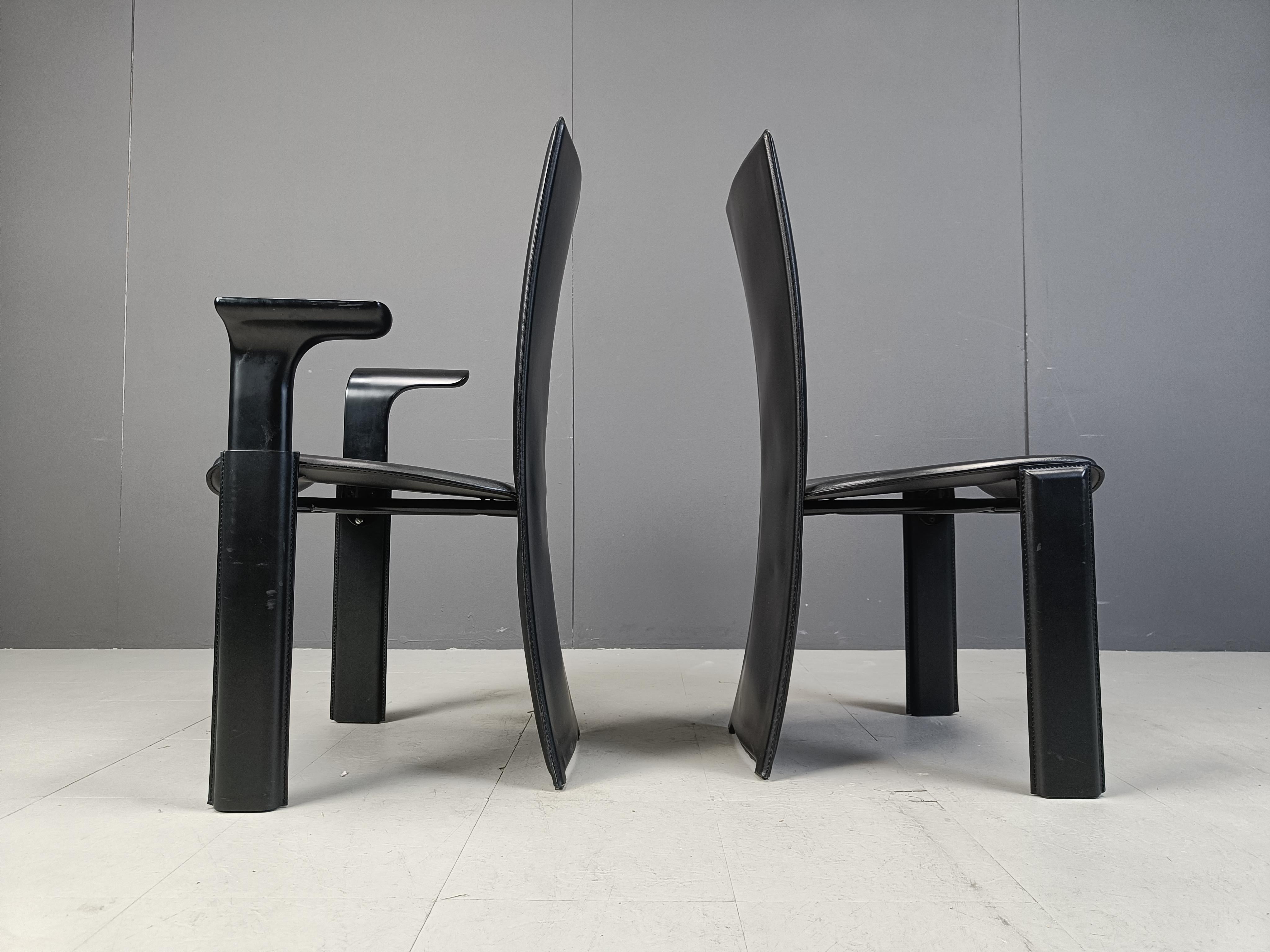 Vintage dining chairs by Pietro costantini, 1980s, set of 6 5