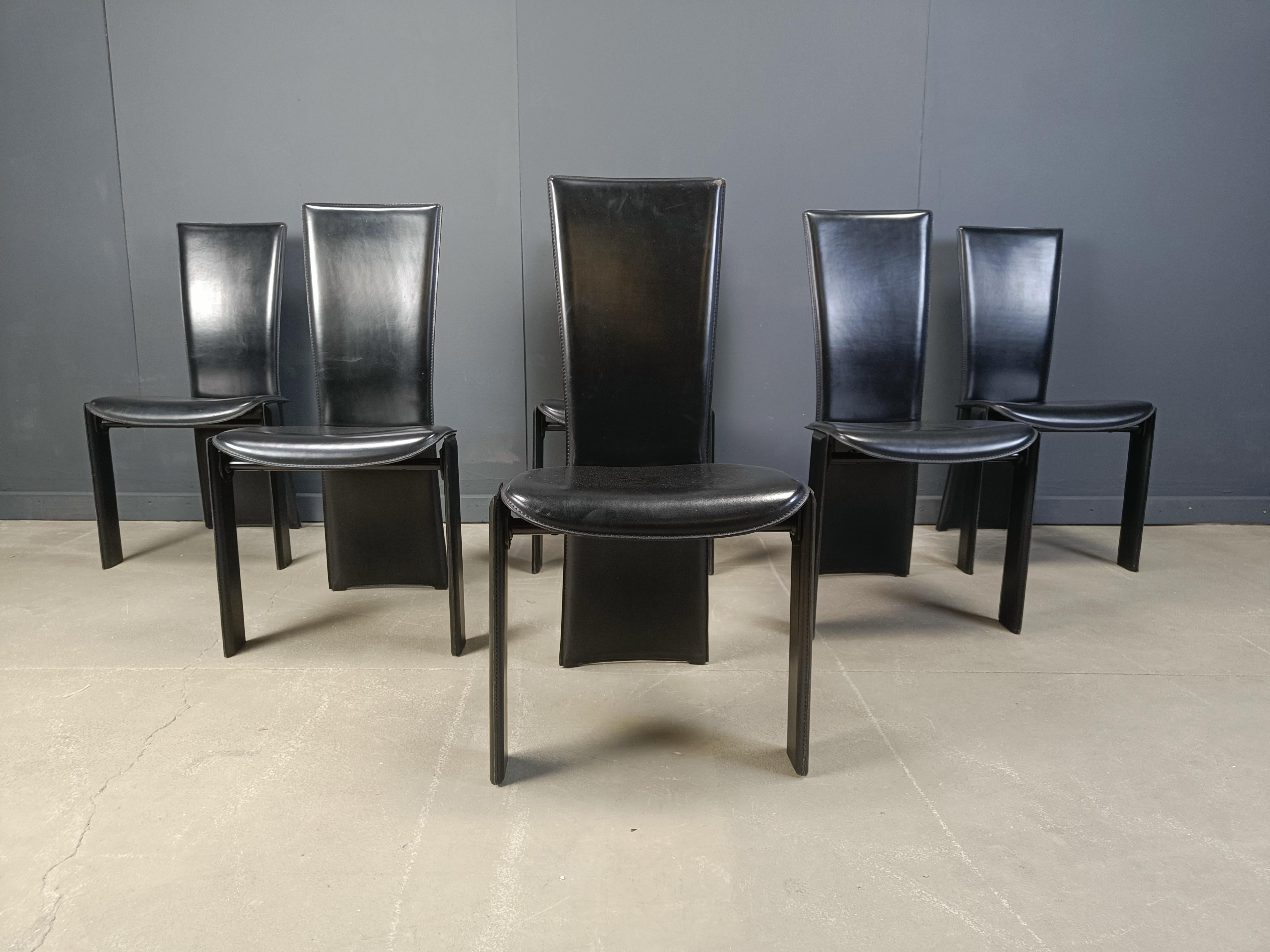 Esszimmerstühle im Vintage-Stil von Pietro costantini, 1980er Jahre, 6er-Set im Angebot 5